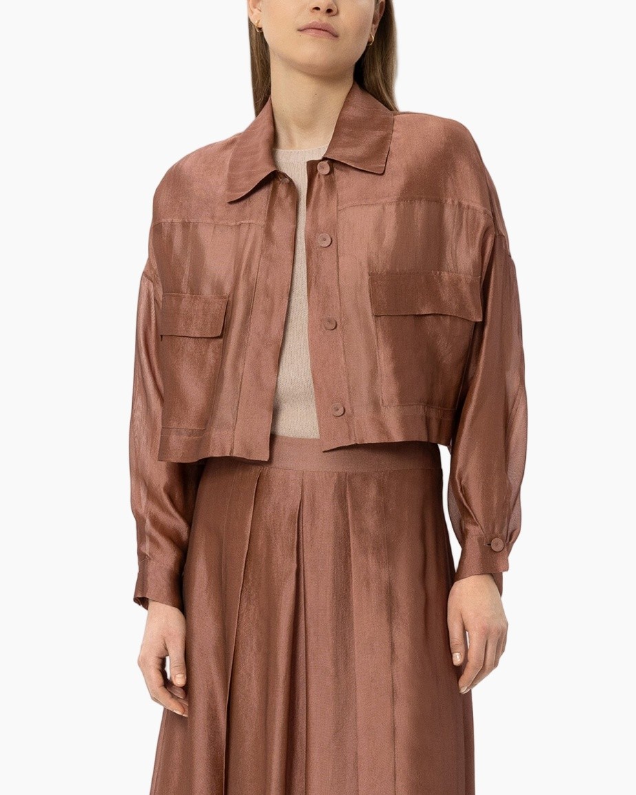 jacket, crop jacket, linen, dusty rose, pocket front
