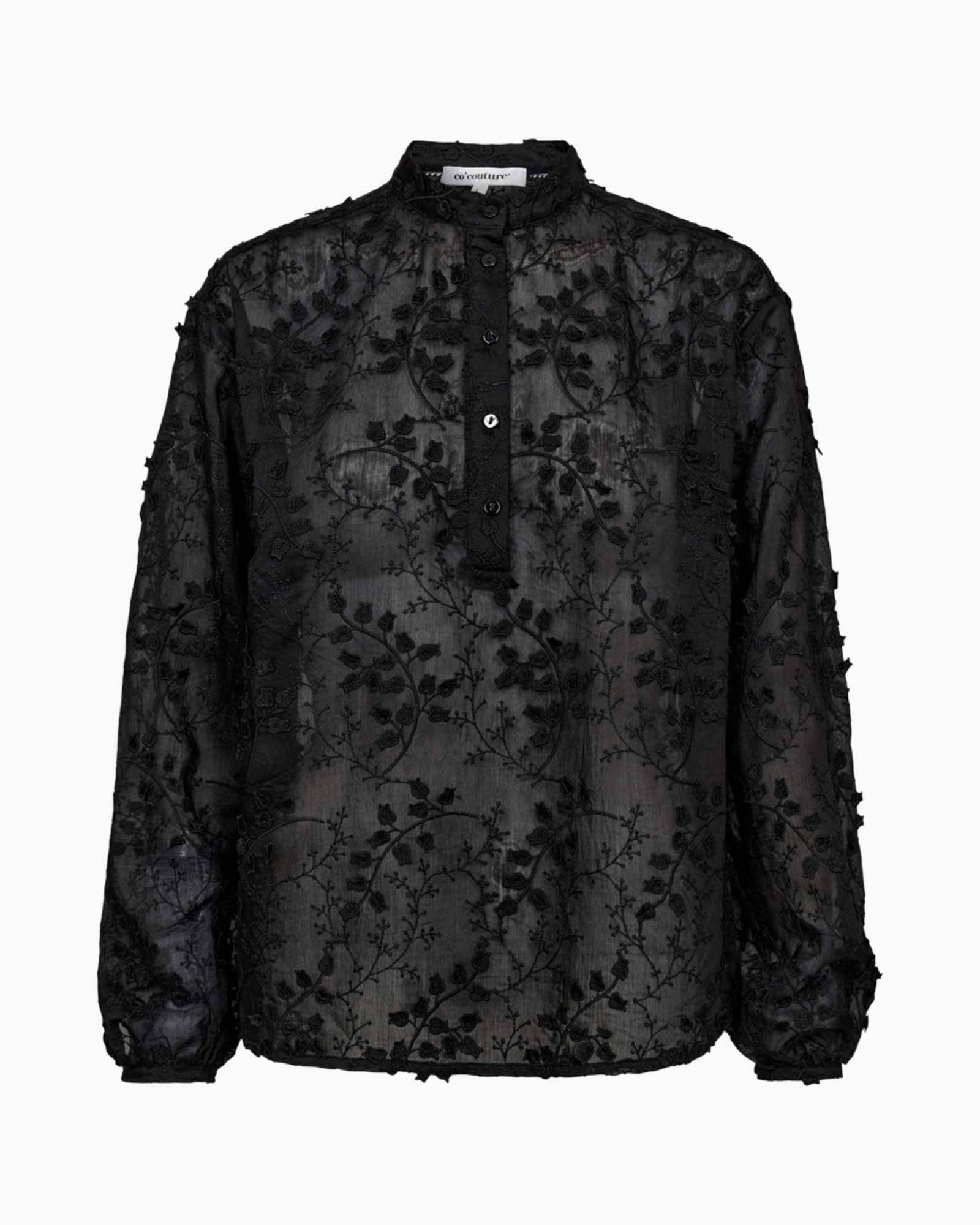 T-shirt Korte Mouw Isak Embroidery Zwart
