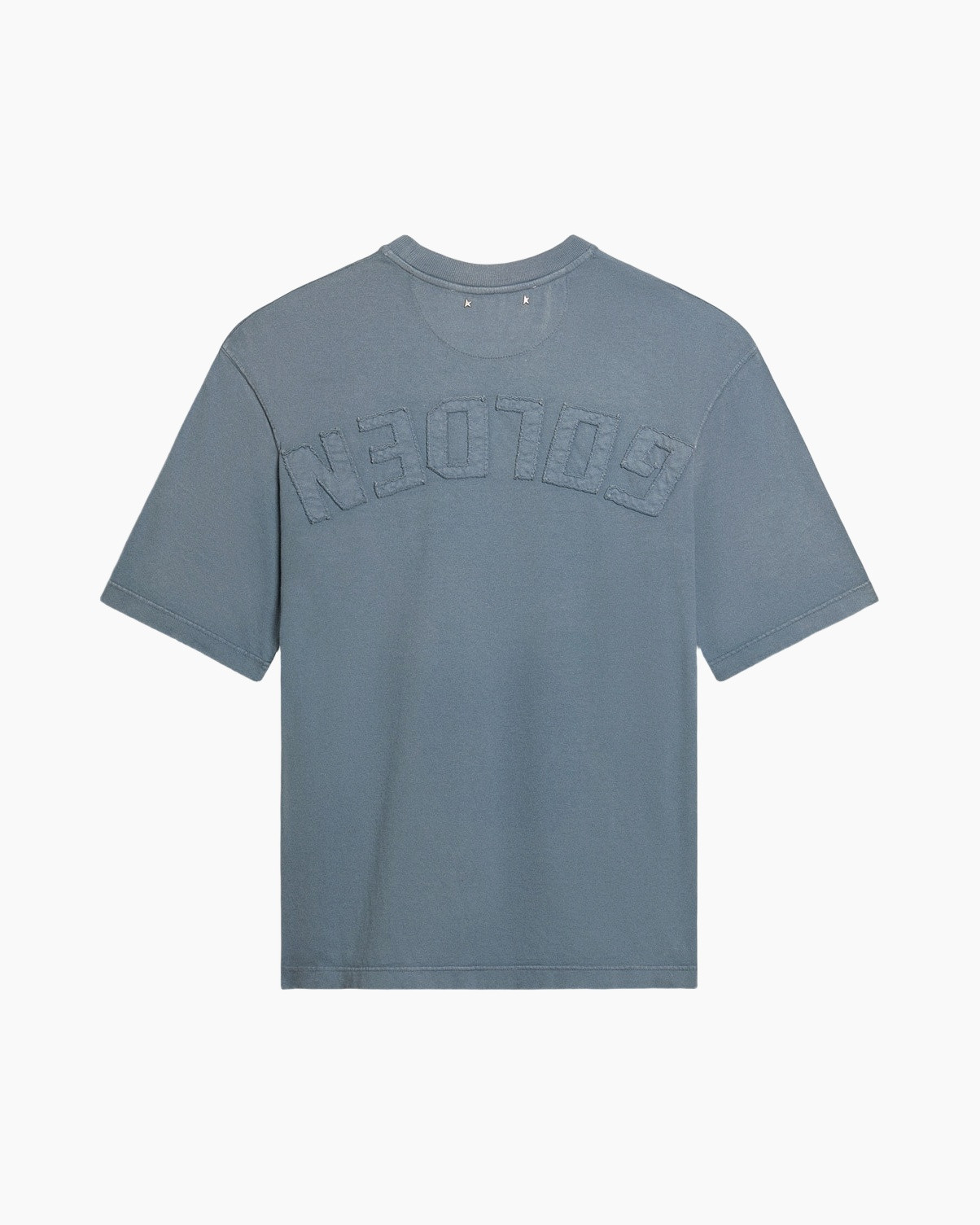 t-shirt, short sleeve, crew neck, solid color, blue