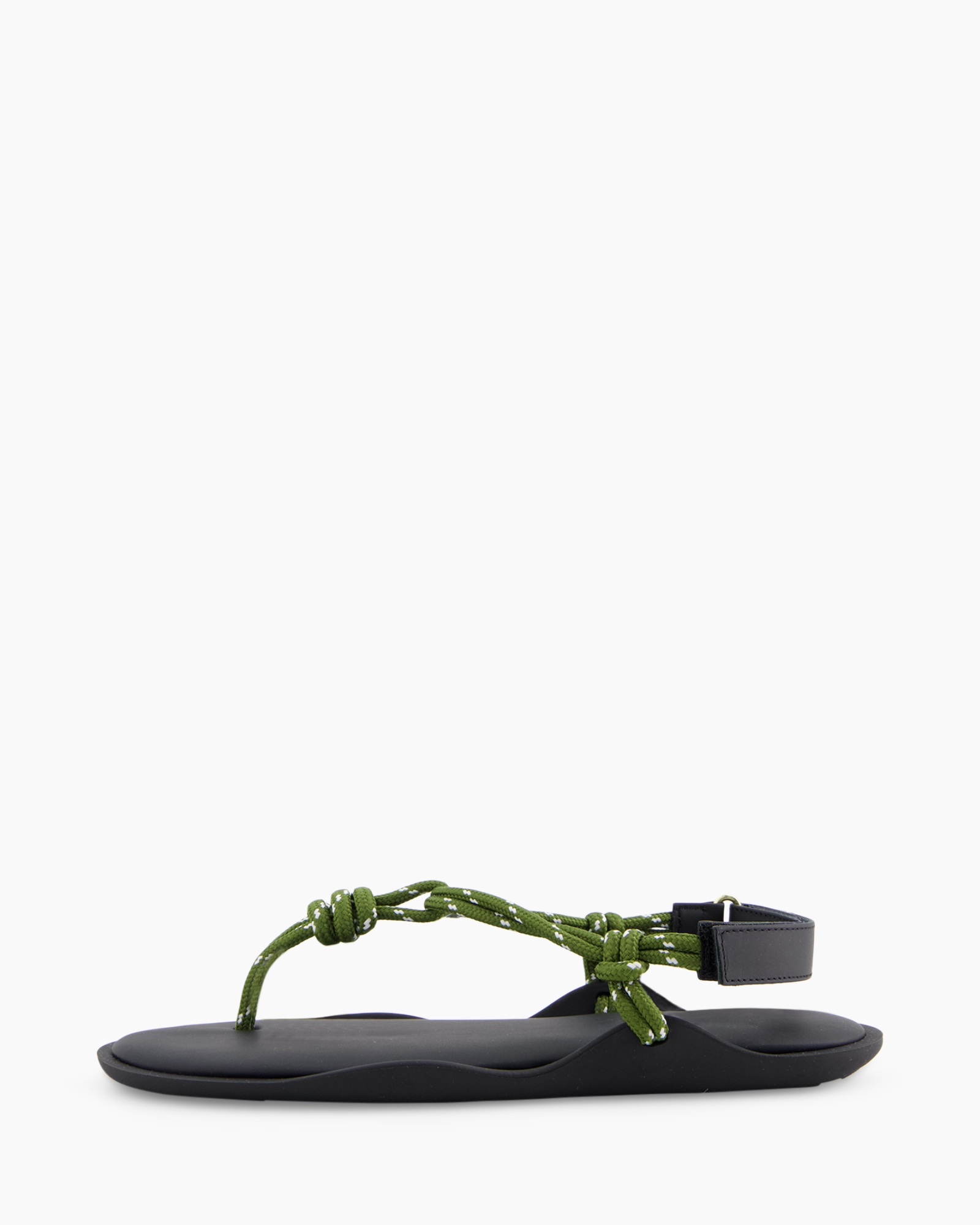 sandals, flip-flop, toe-ring, green, knotted-strap