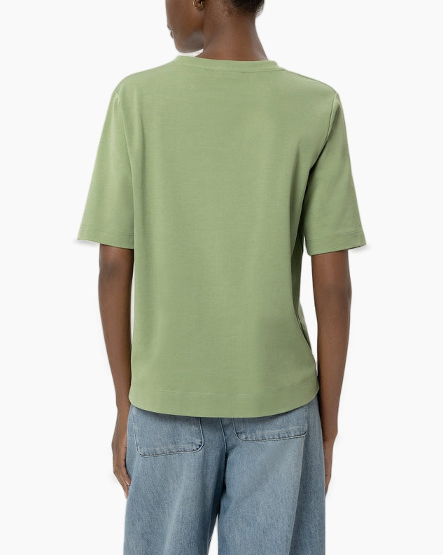 green, t-shirt, short sleeves, cotton, casual