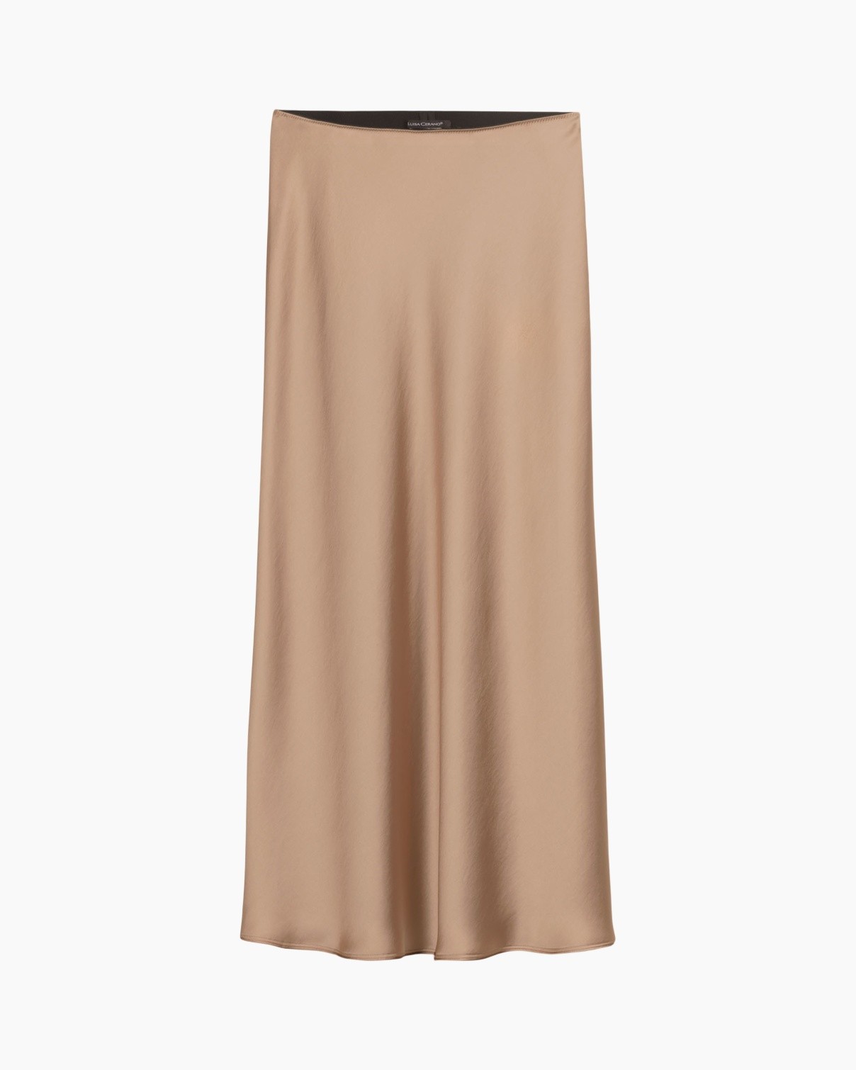 skirt, long skirt, beige, silky, A-line?