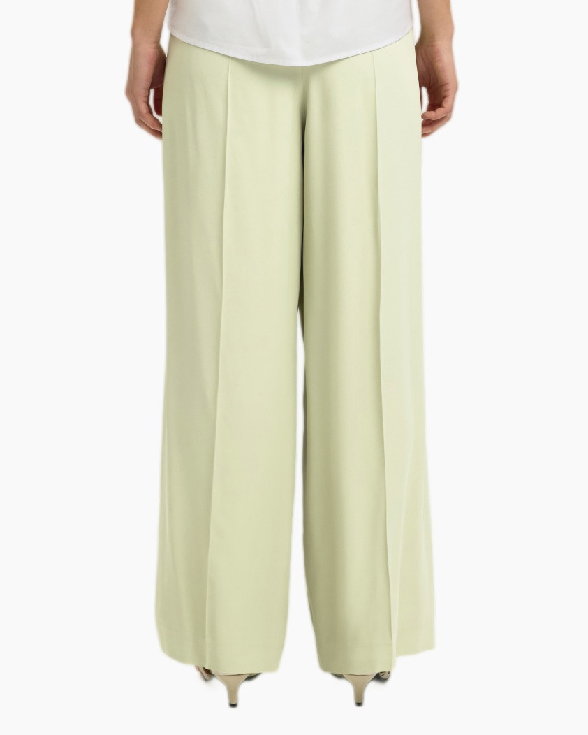 pants, wide-leg, pale-green, flowy, waistband