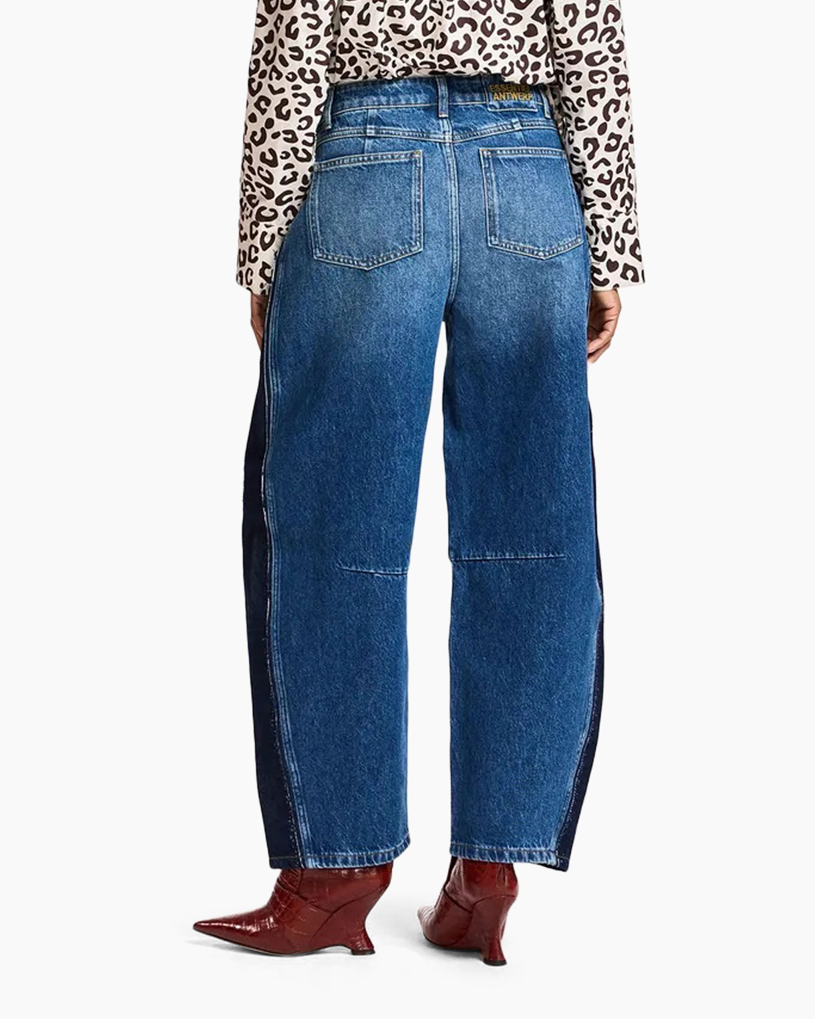 jeans, wide-leg, denim, leopard-print, boots