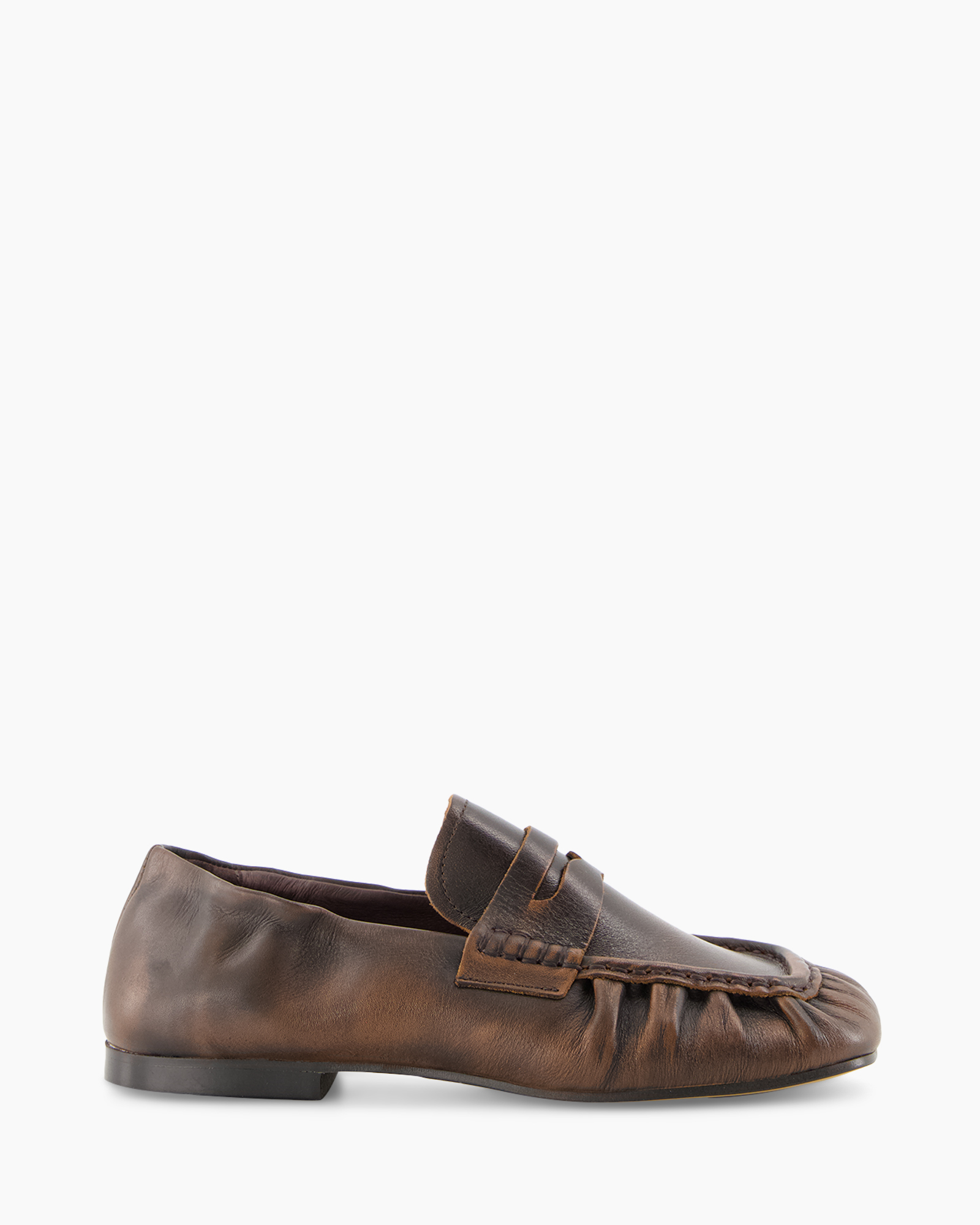 loafer, brown, leather, moccasin, slip-on