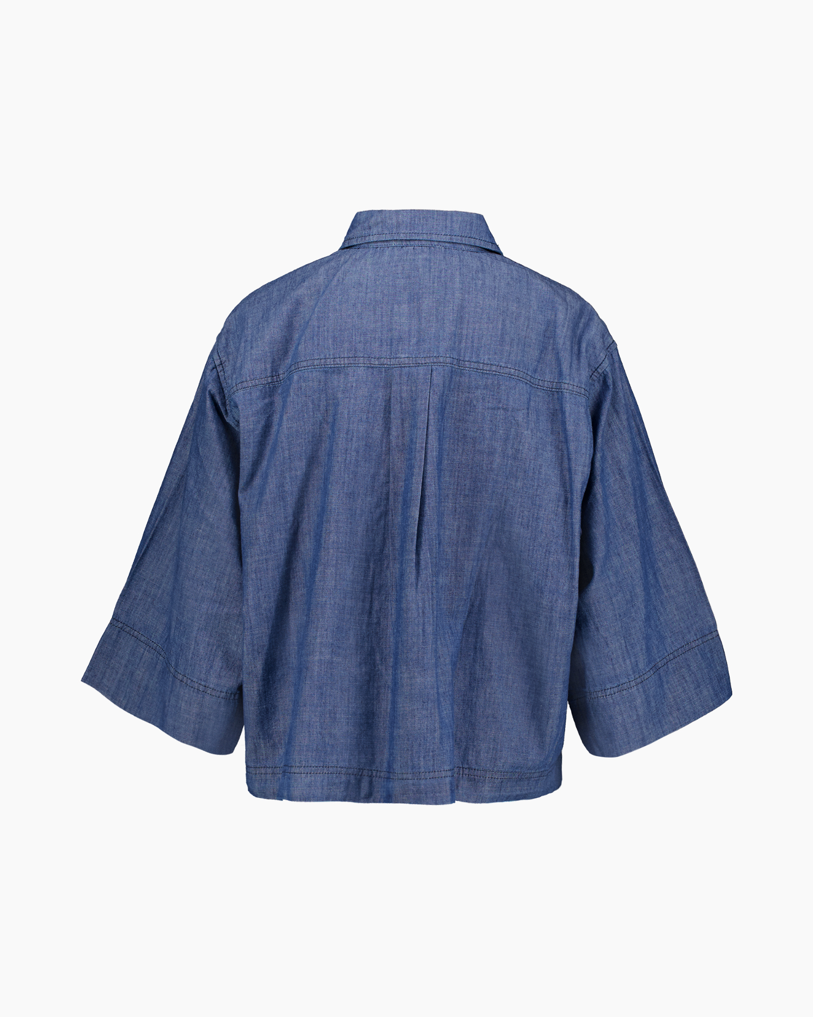 denim, shirt, button-down, pocket, blue