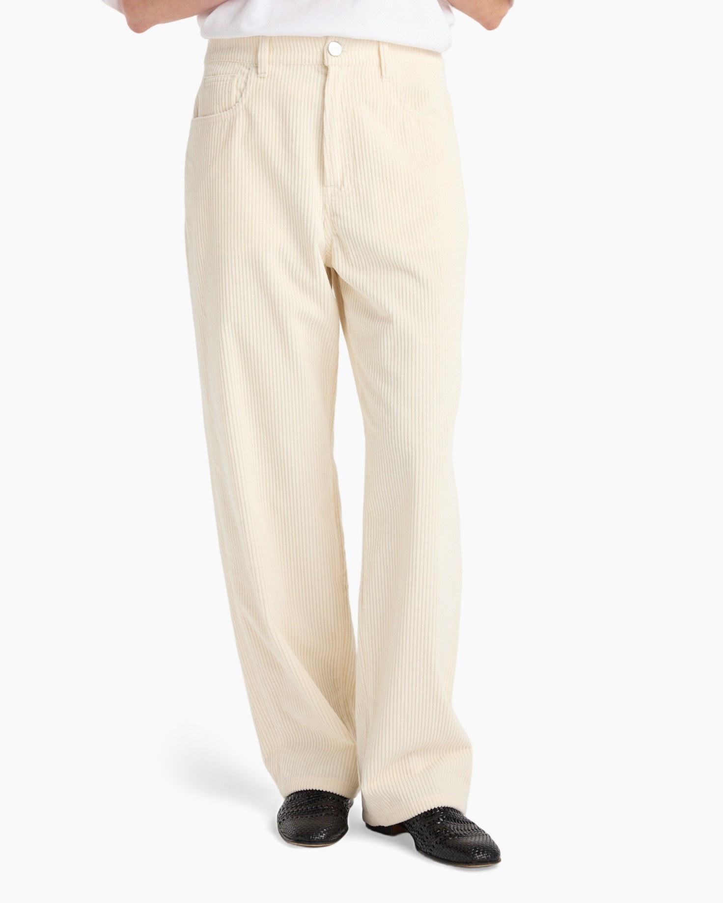 corduroy pants, beige, wide leg, pants, front zipper