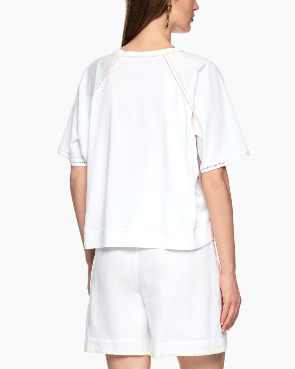 white, shorts, drawstring, linen, top