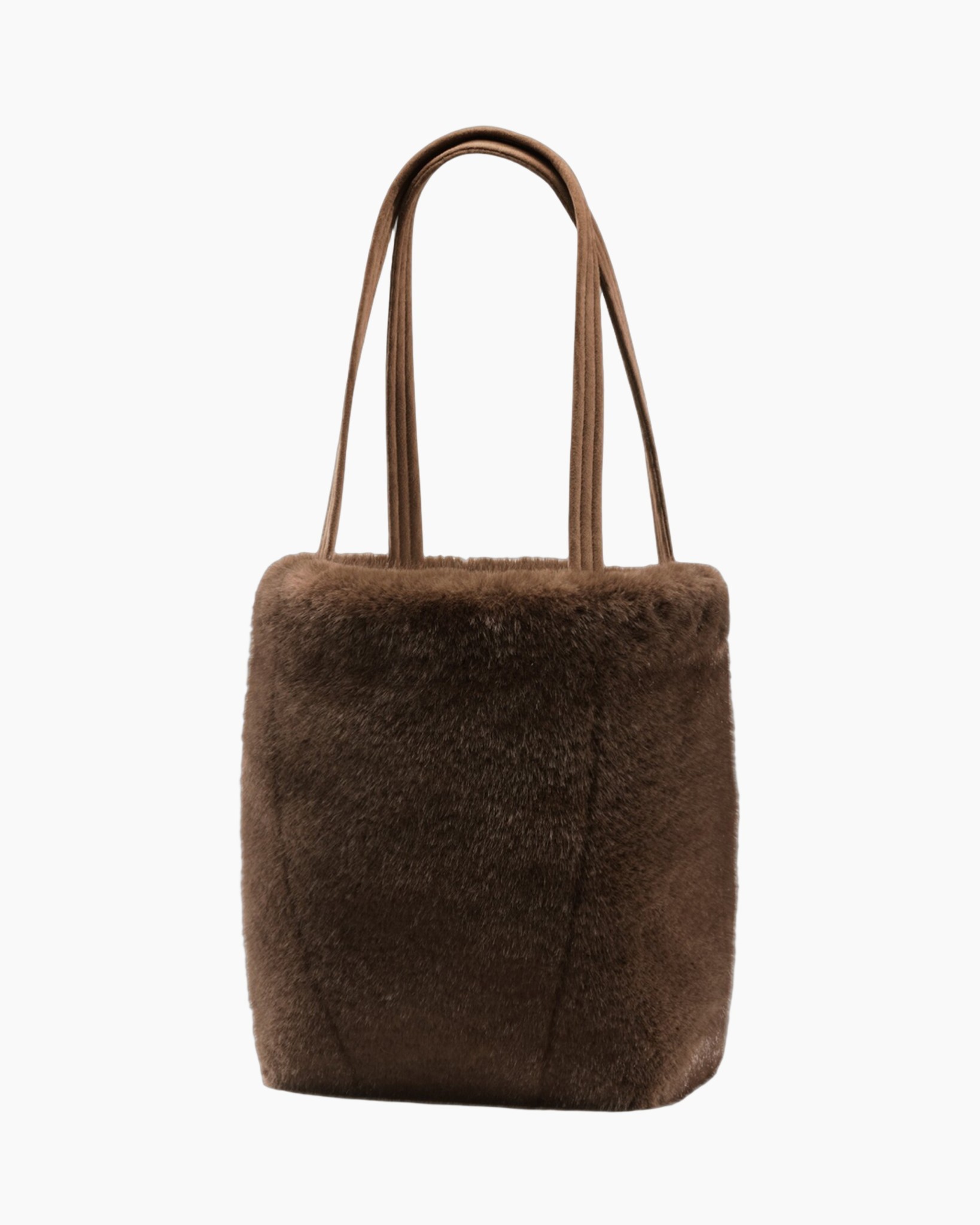 bag, fur, brown, tote, handbag
