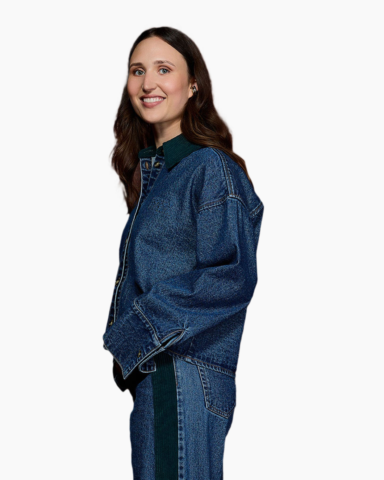 denim jacket, blue jean jacket, denim, long sleeve, collar