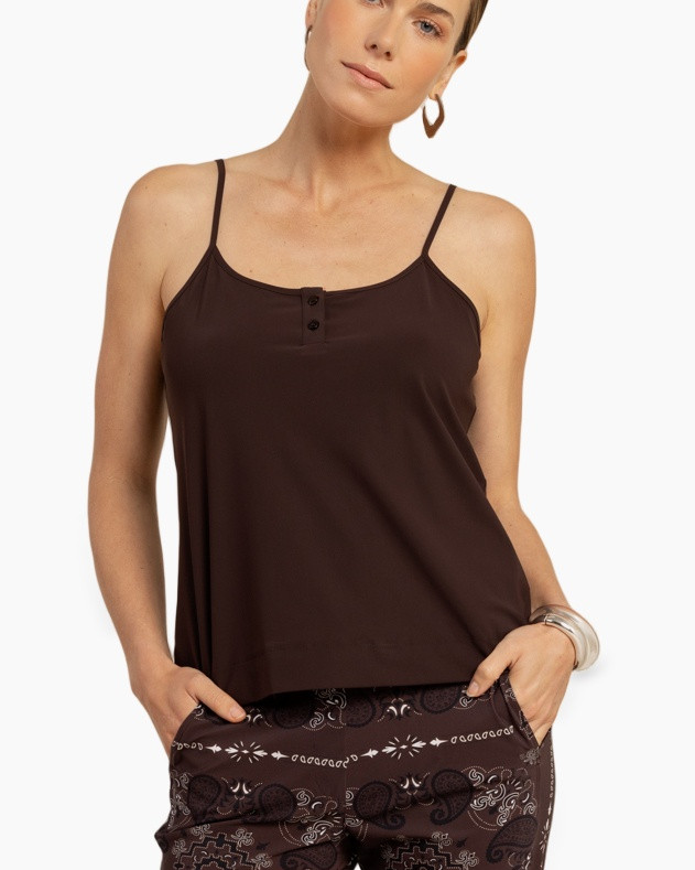 tank top, brown top, spaghetti straps, sleeveless, casual top