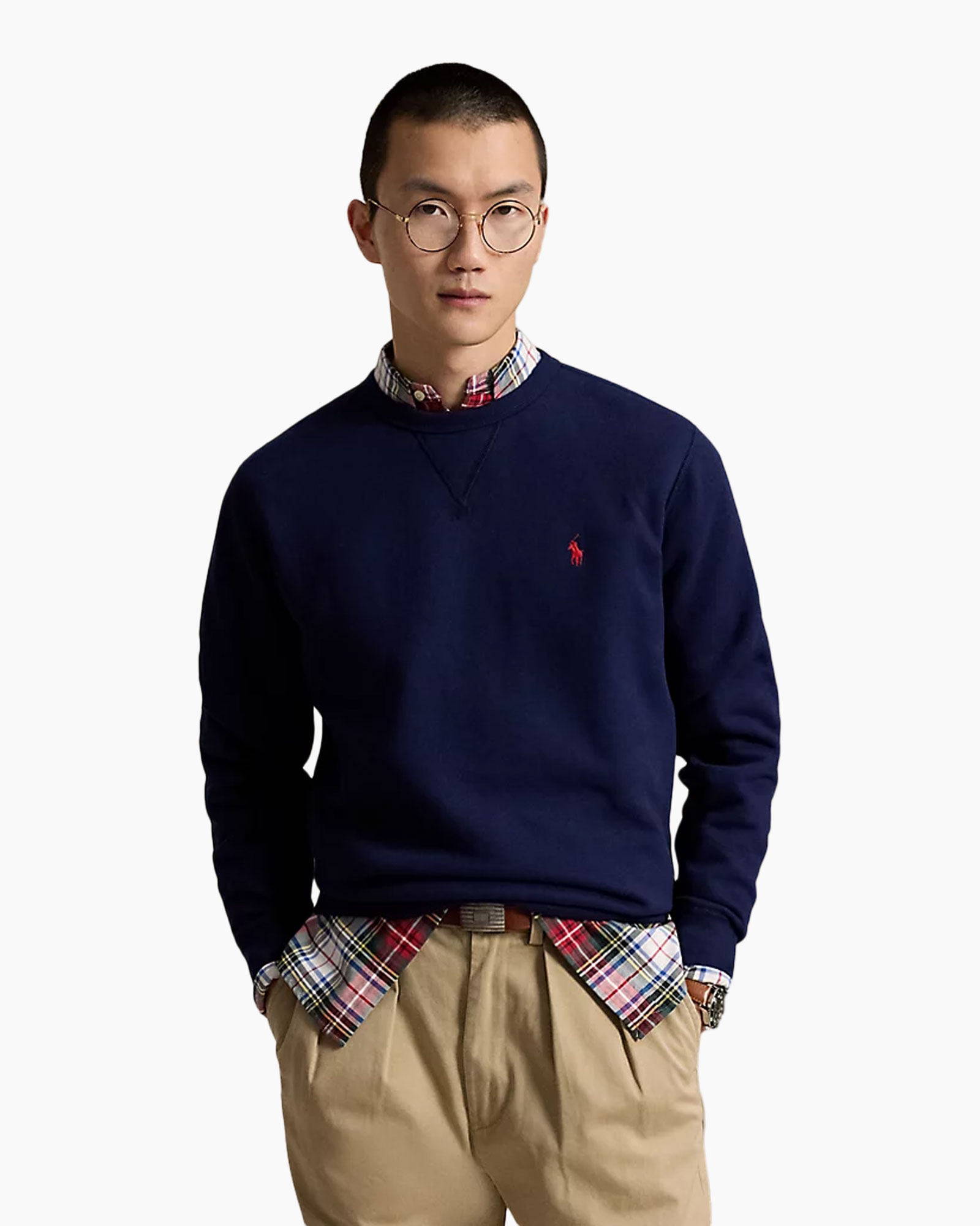sweater, navy, crewneck, longsleeve, polo-logo