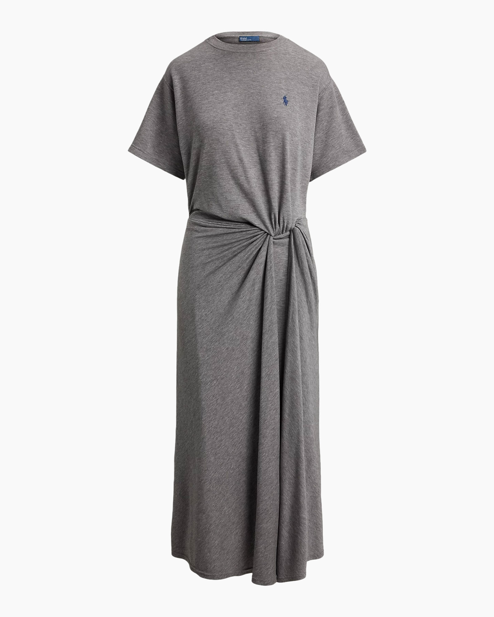 shortsleeve, tshirt, knot-dress, gray, knotted-waist
