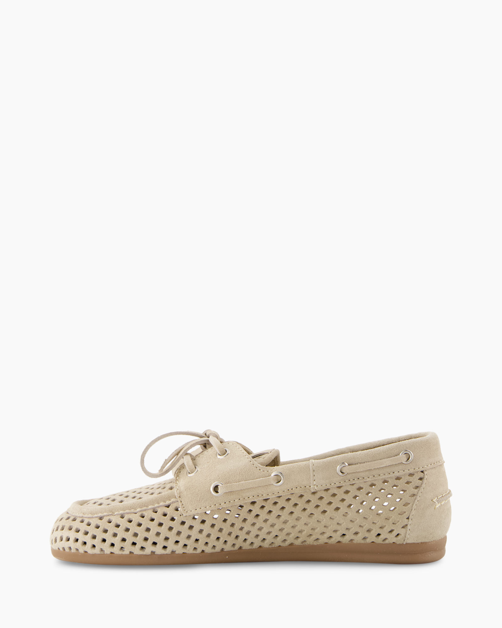beige, mesh, loafer, boat shoe, laced