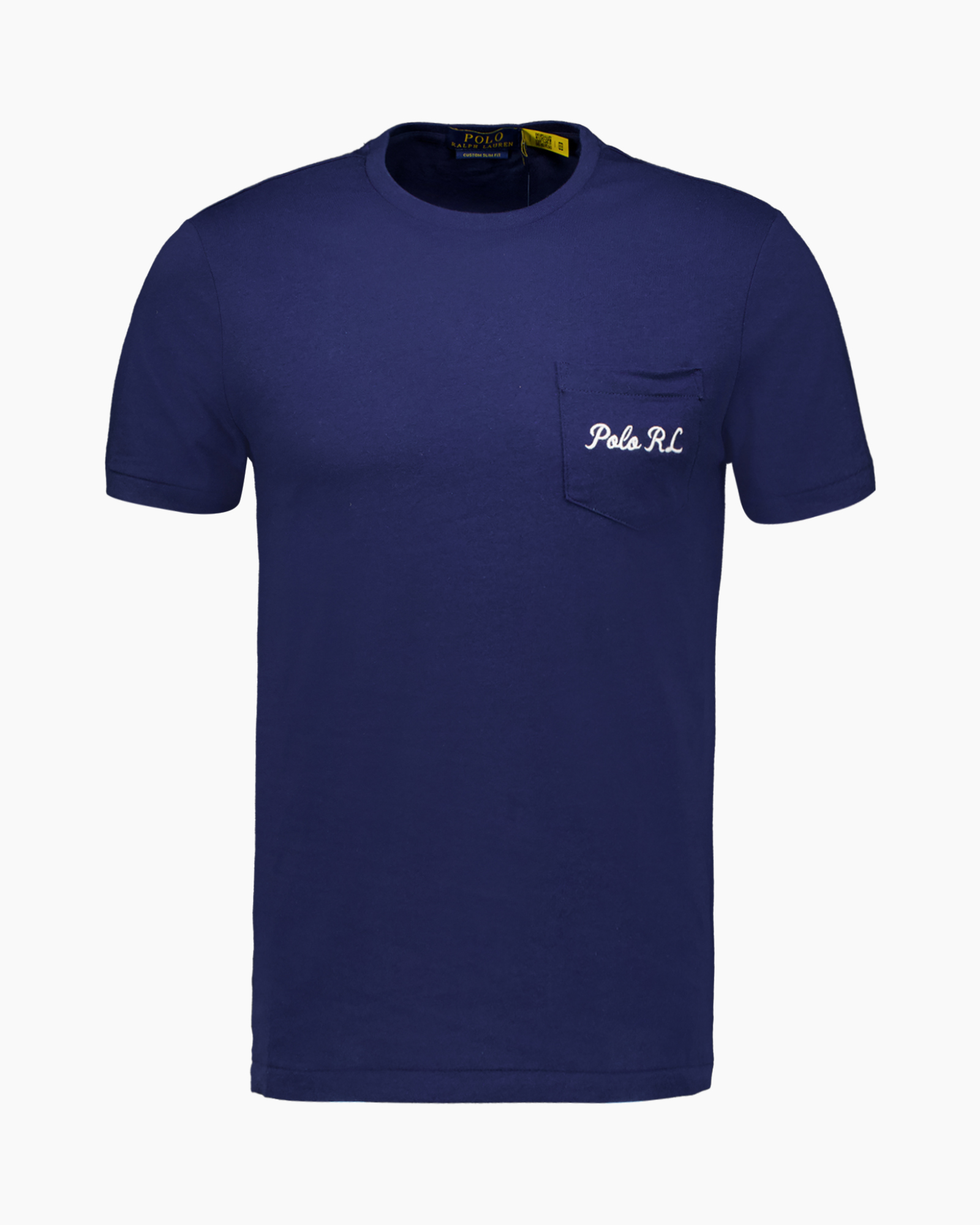 t-shirt, short sleeve, crew neck, pocket, navy