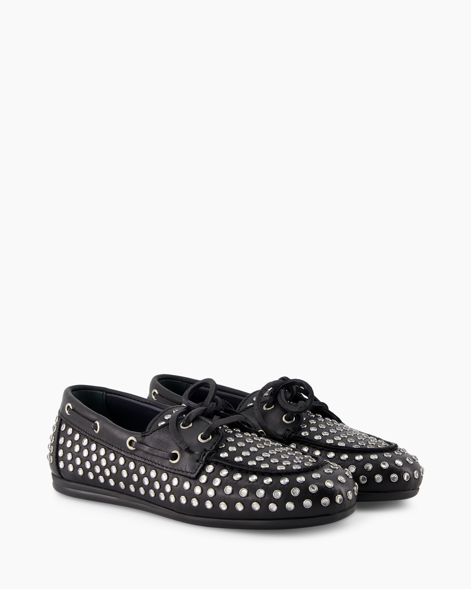 shoe, loafer, sneaker, studs, black