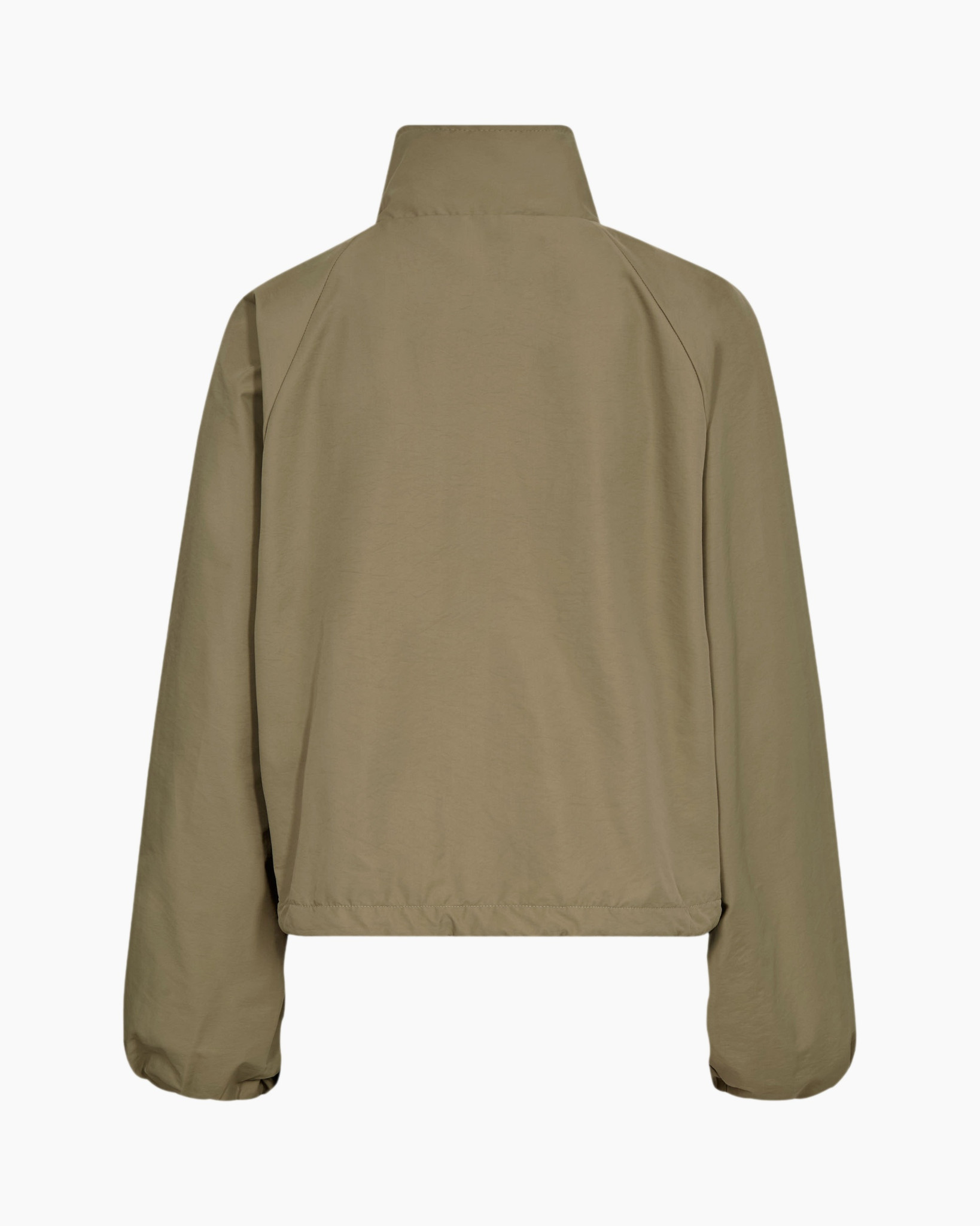 jacket, long sleeves, khaki, stand collar, windbreaker