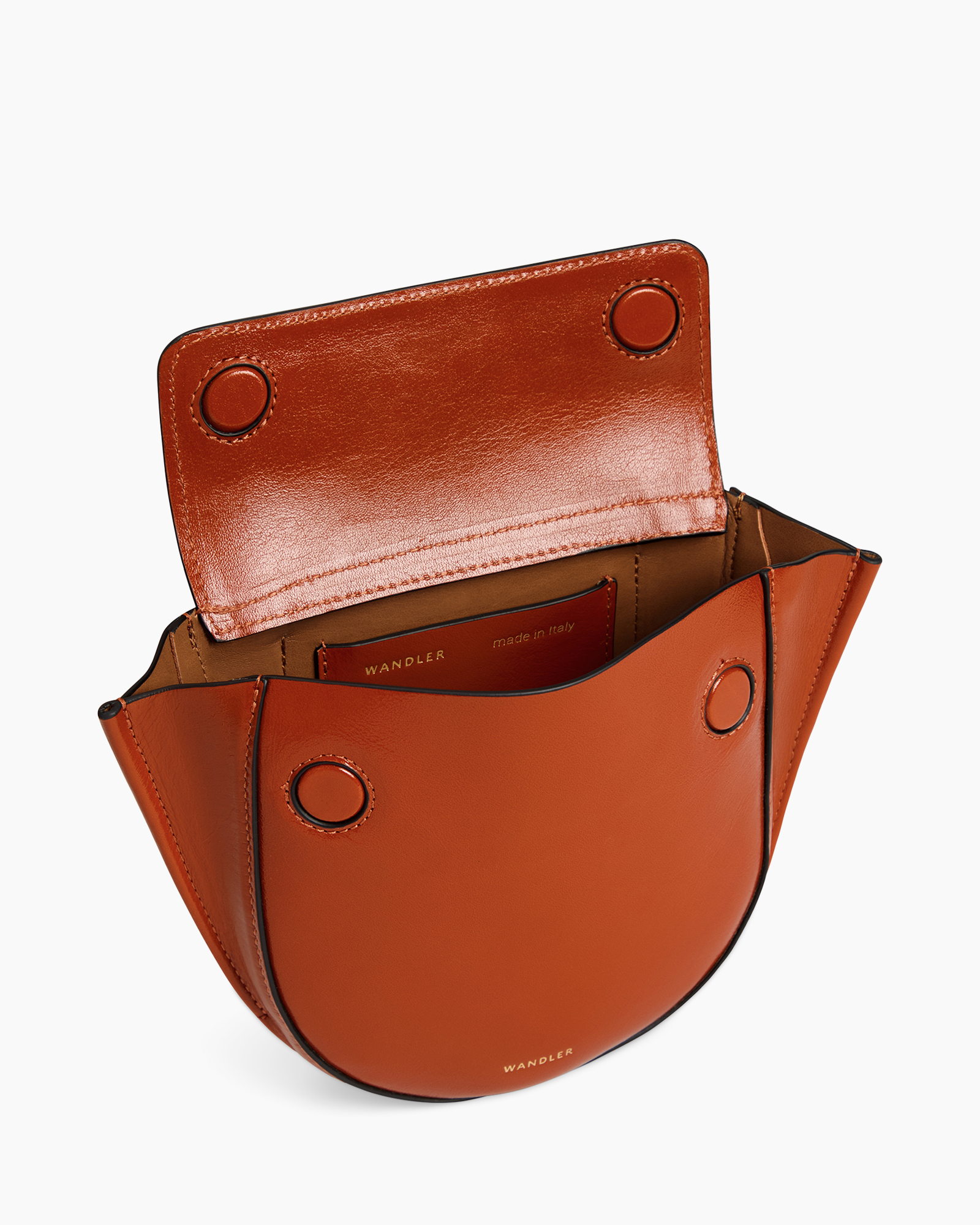 leather bag, handbag, orange, mini purse, snap closure