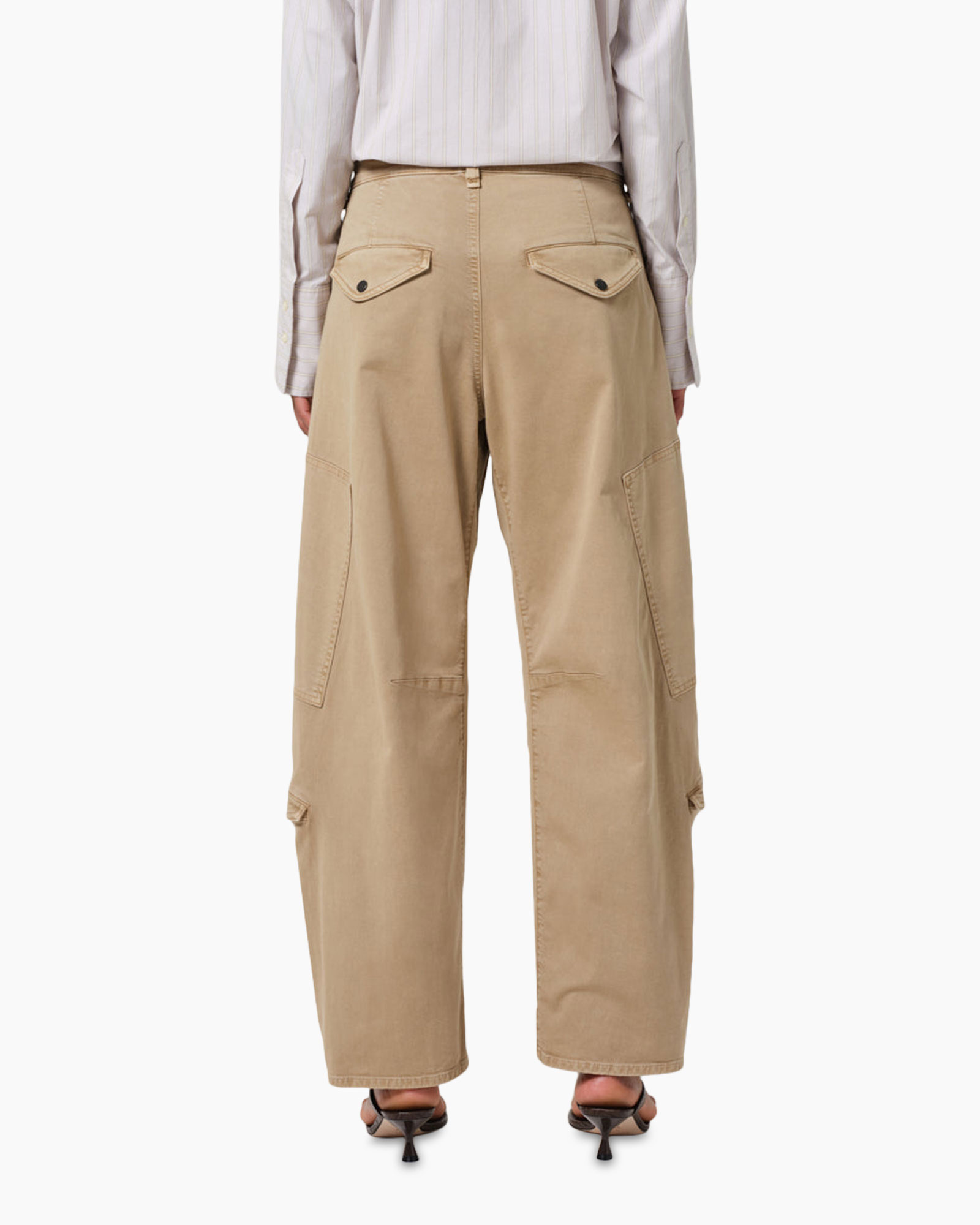 pants, cargo pants, beige, wide leg, back pockets