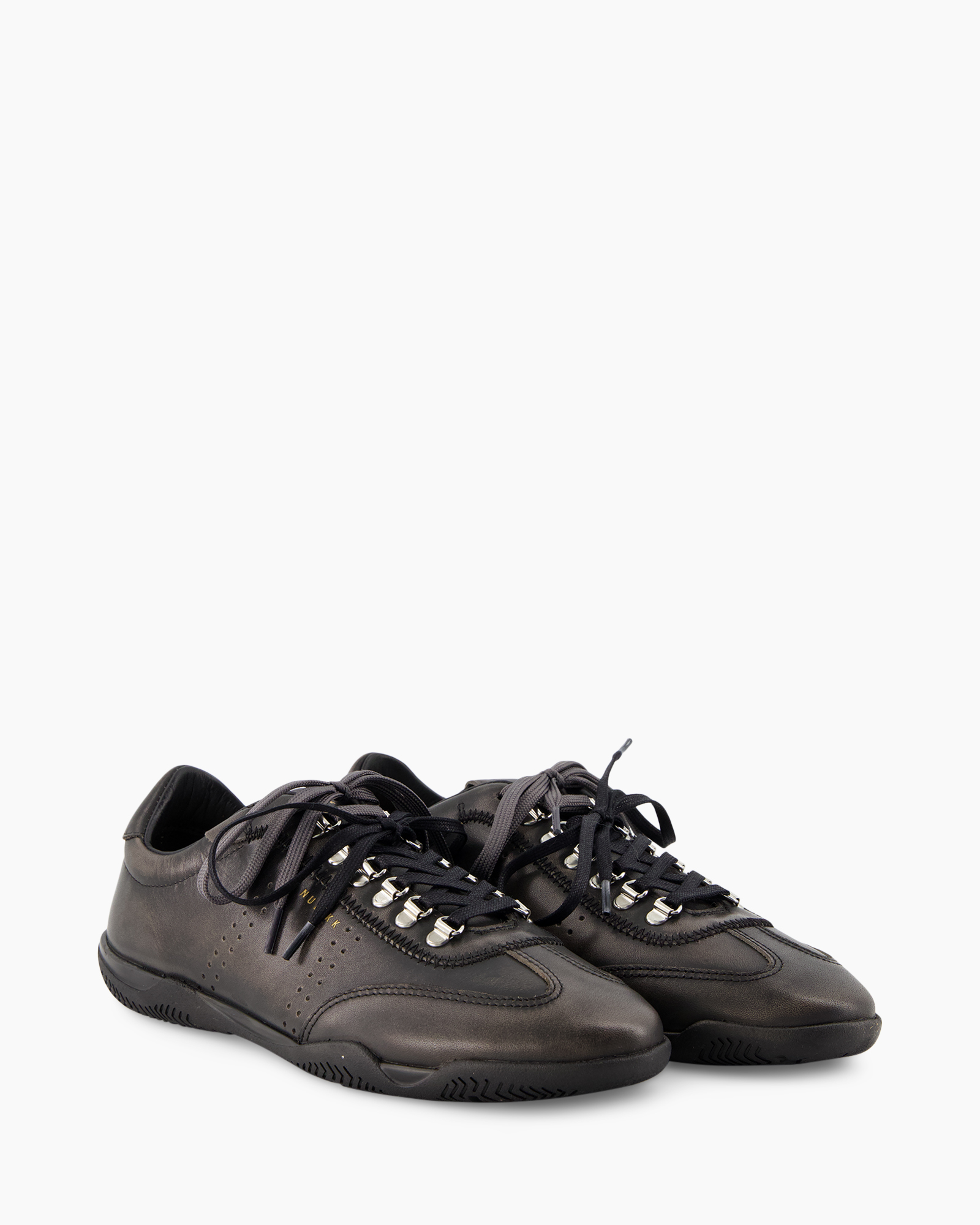 shoe, sneakers, black, athletic, lace-up