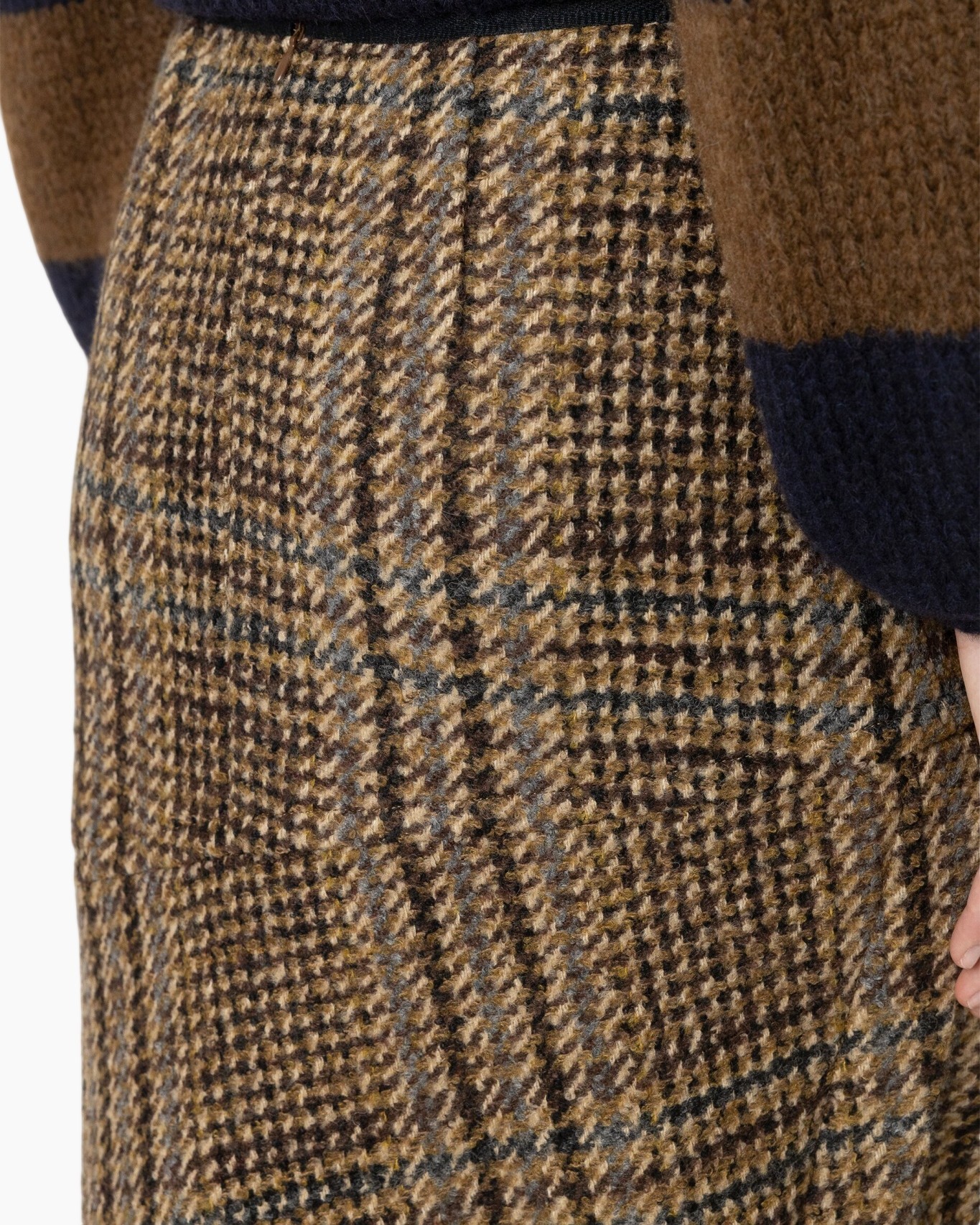 tweed, plaid, skirt, herringbone, knit