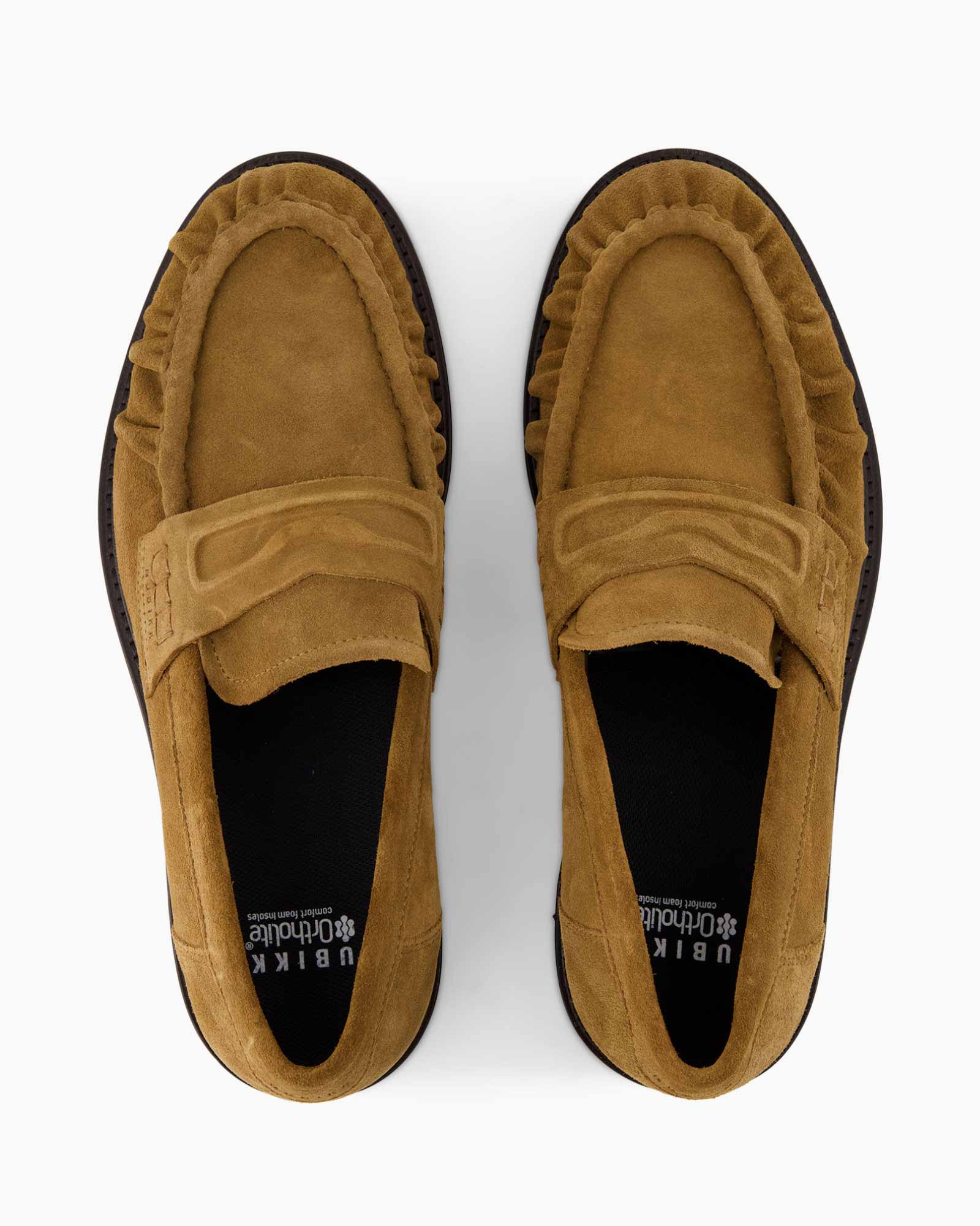 moccasins, slippers, suede, brown, slip-on