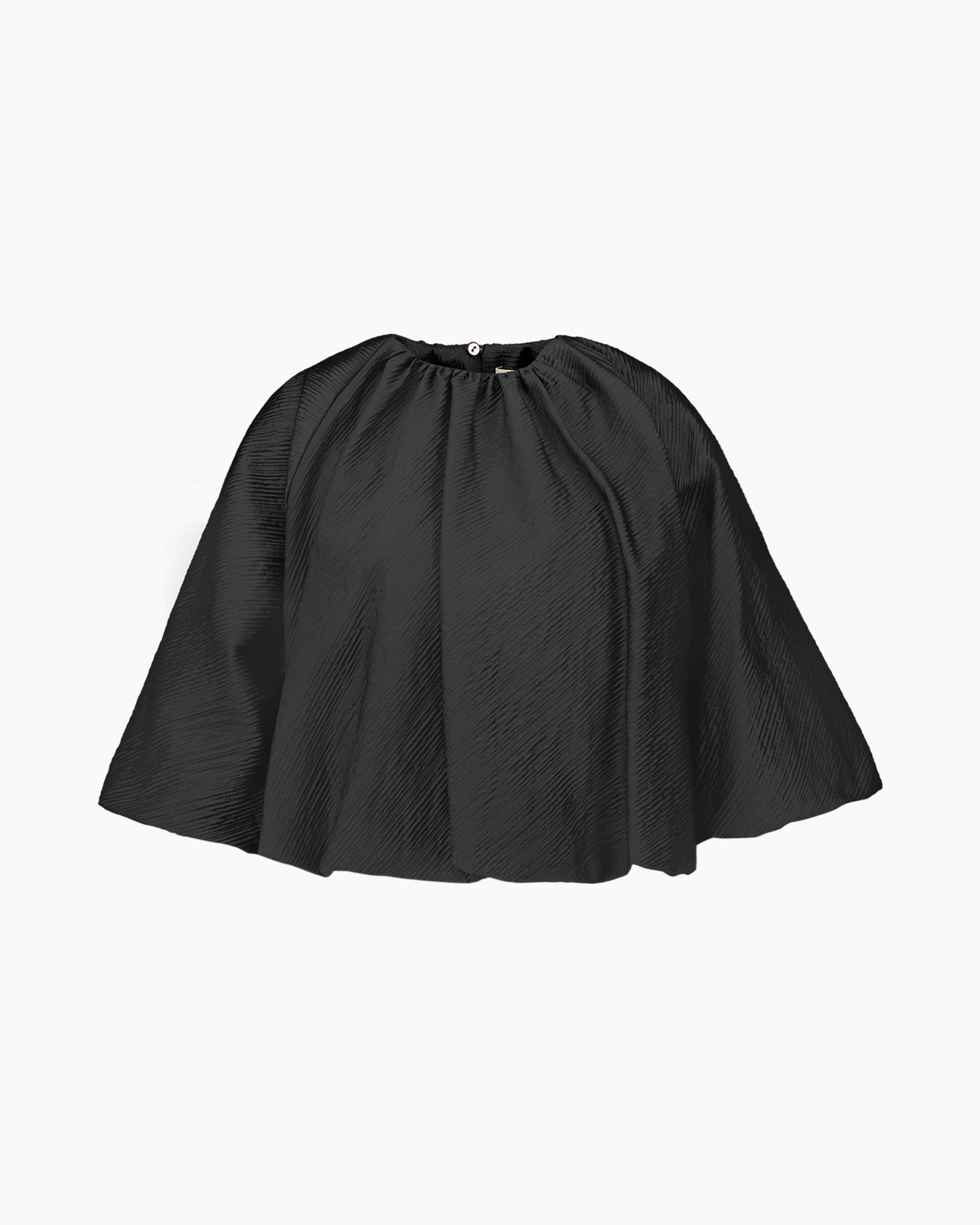top, cape, poncho, black, textured