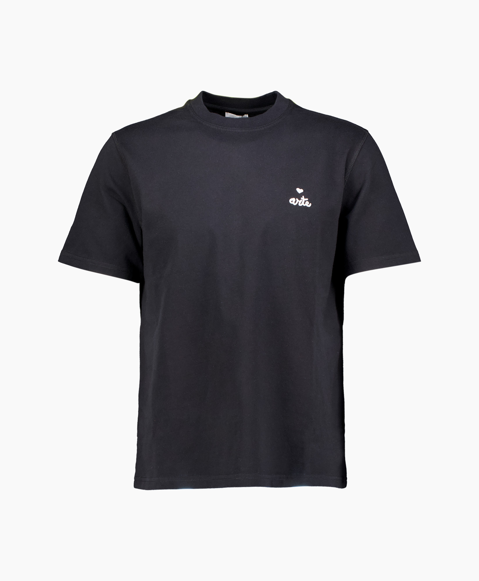 T-shirt Korte Mouw Small Heart And Logo Tee Zwart
