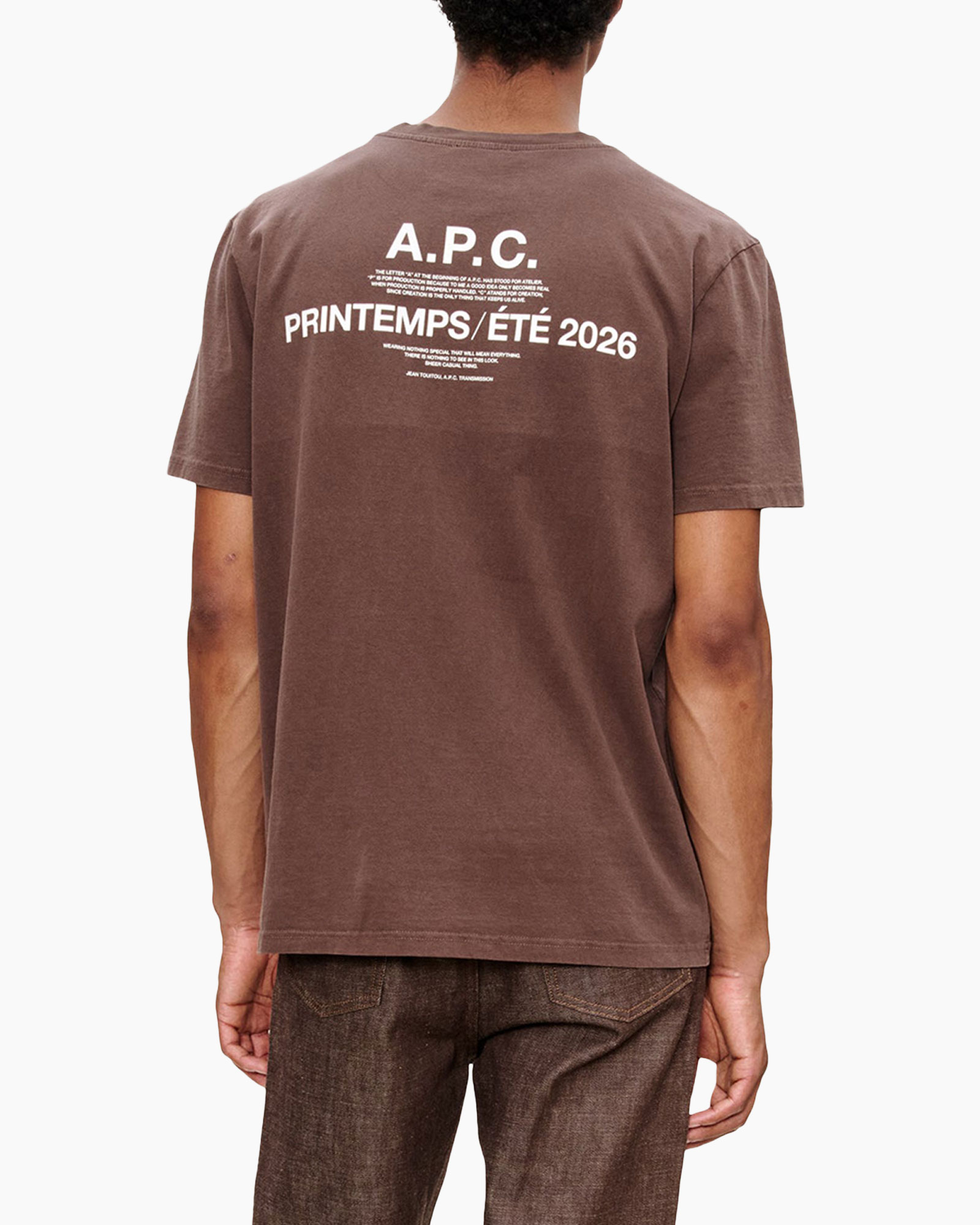 Clothing, T-Shirt, Sleeve, Person, Jeans, t-shirt, crew neck, short sleeve, brown, cotton