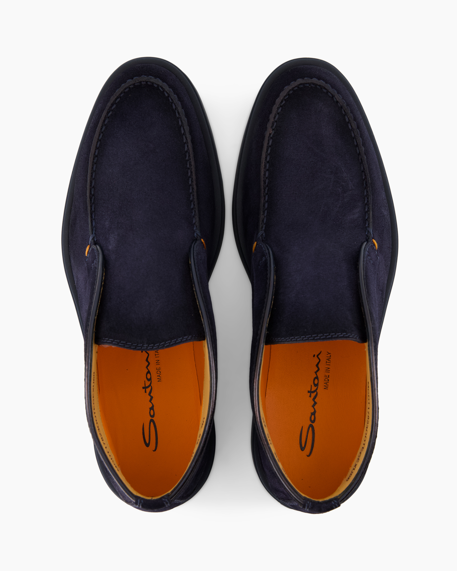 loafers, moccasins, slippers, leather, navy