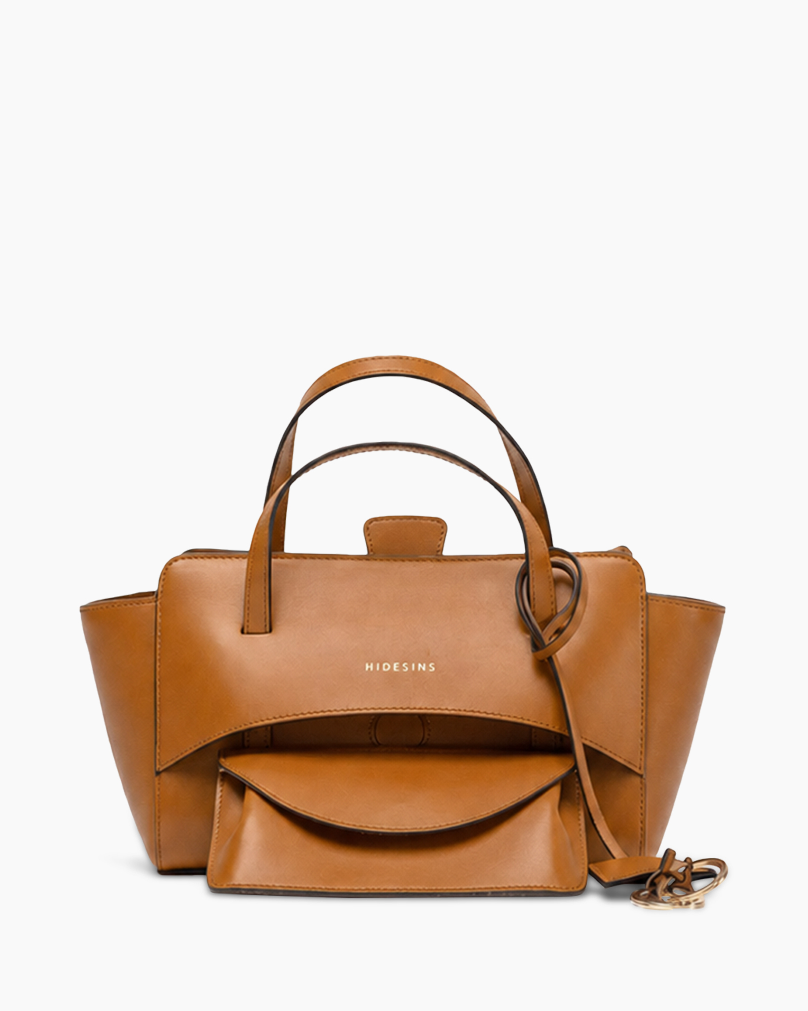 handbag, satchel, tan leather, top handle, pocket clutch