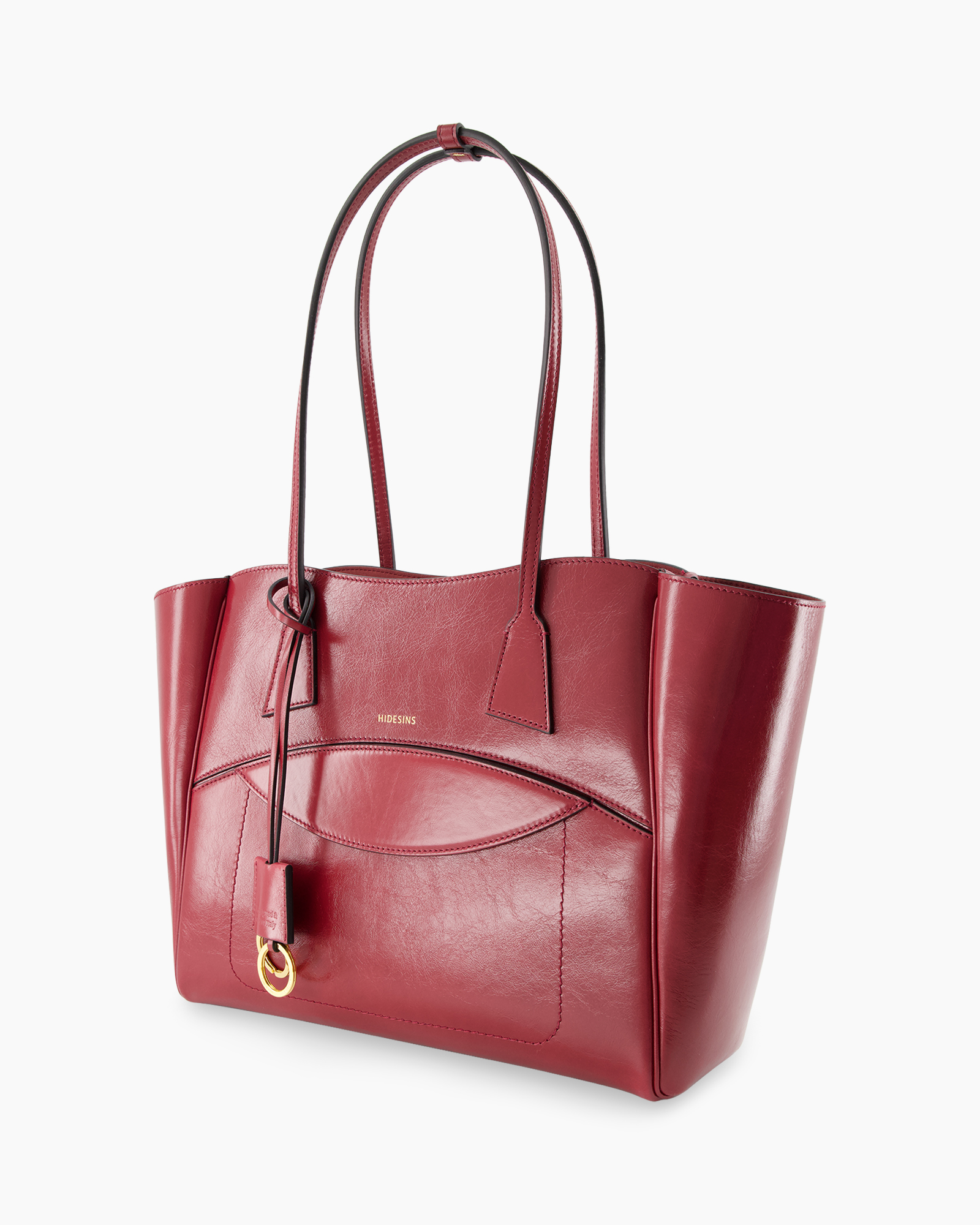 handbag, tote, red, leather, gold hardware