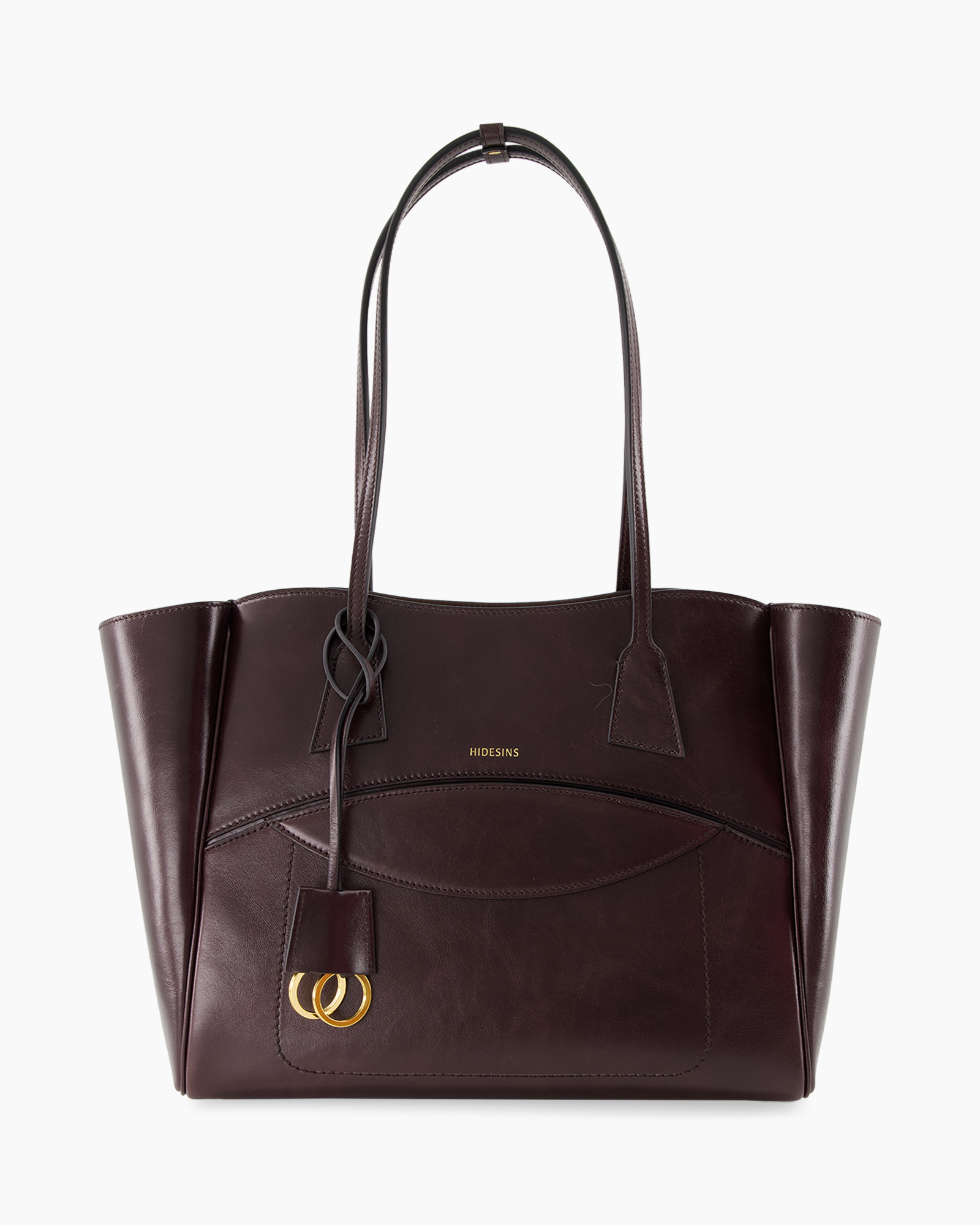 handbag, tote, leather, brown, gold hardware