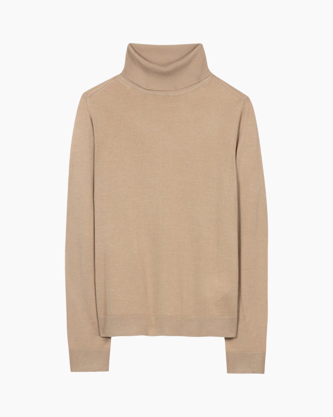 turtleneck, knit, beige, sweater, long-sleeve