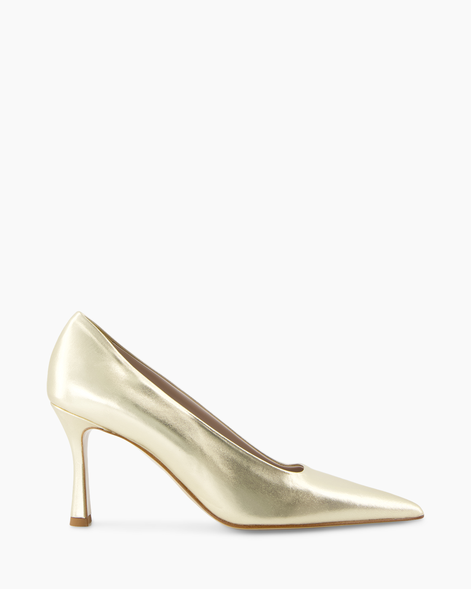 high heel, pump, gold, metallic, court shoe