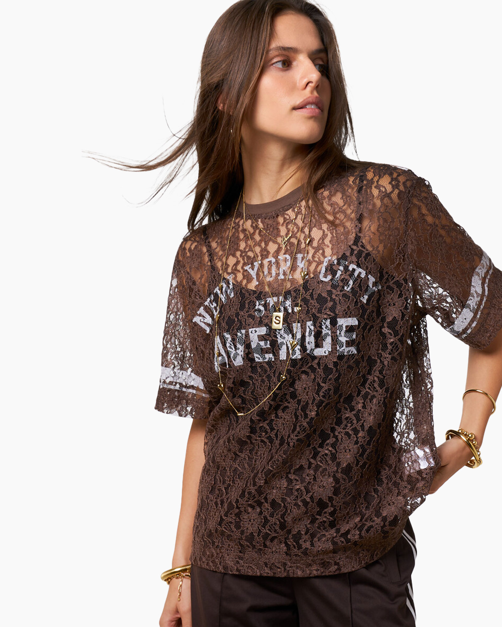 T-shirt New York Avenue Lace Tee Bruin