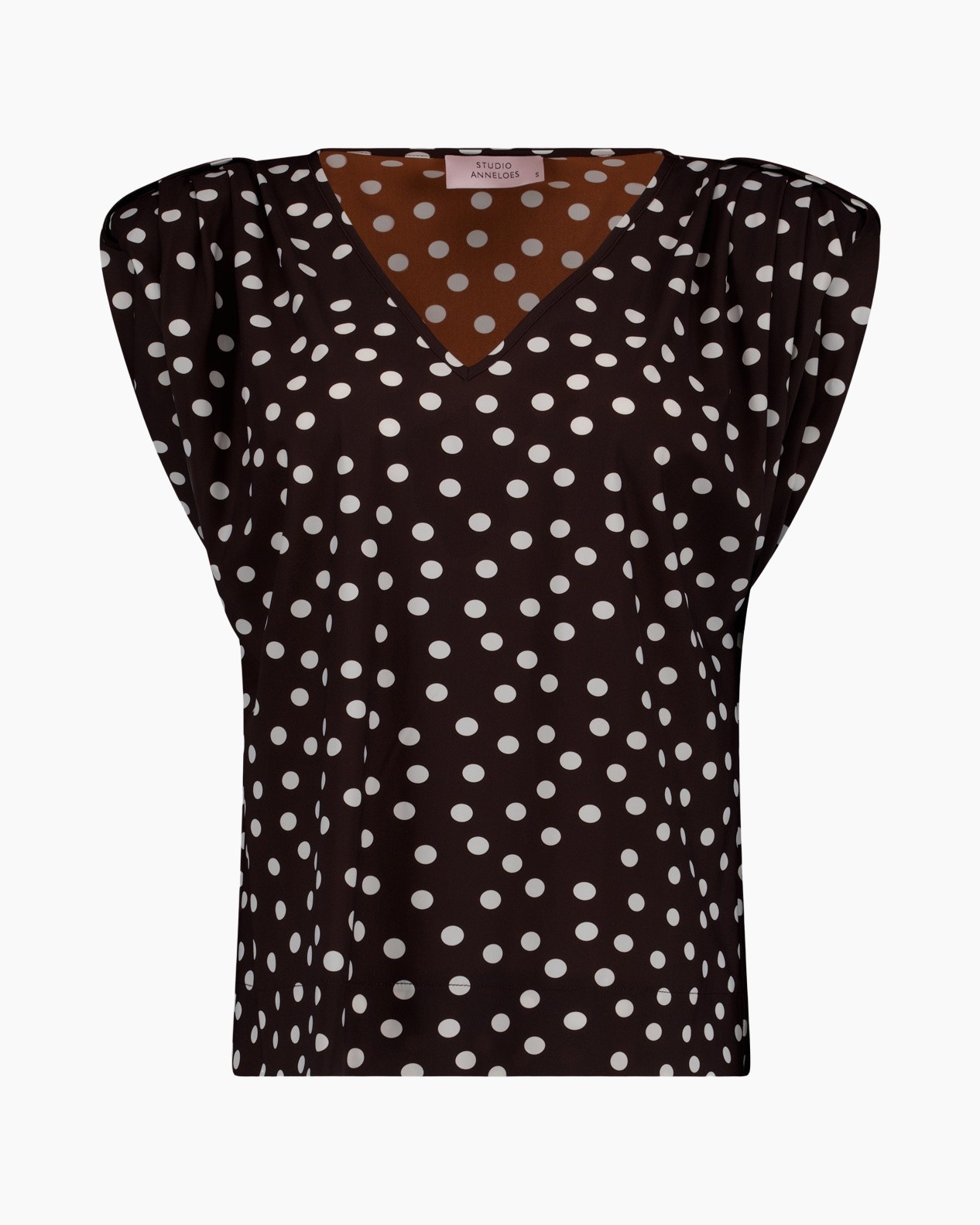 top, polka dot, black, white dots, sleeveless