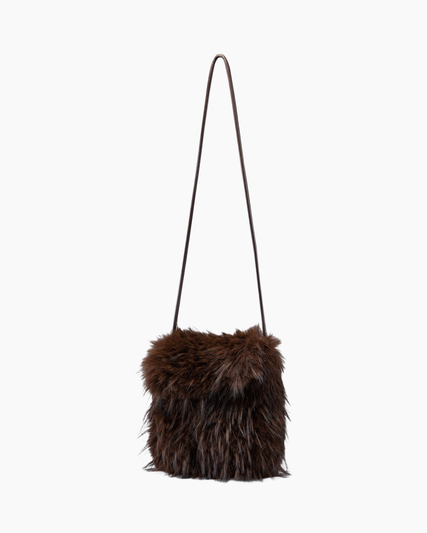 fur, bag, shoulder bag, brown, purse