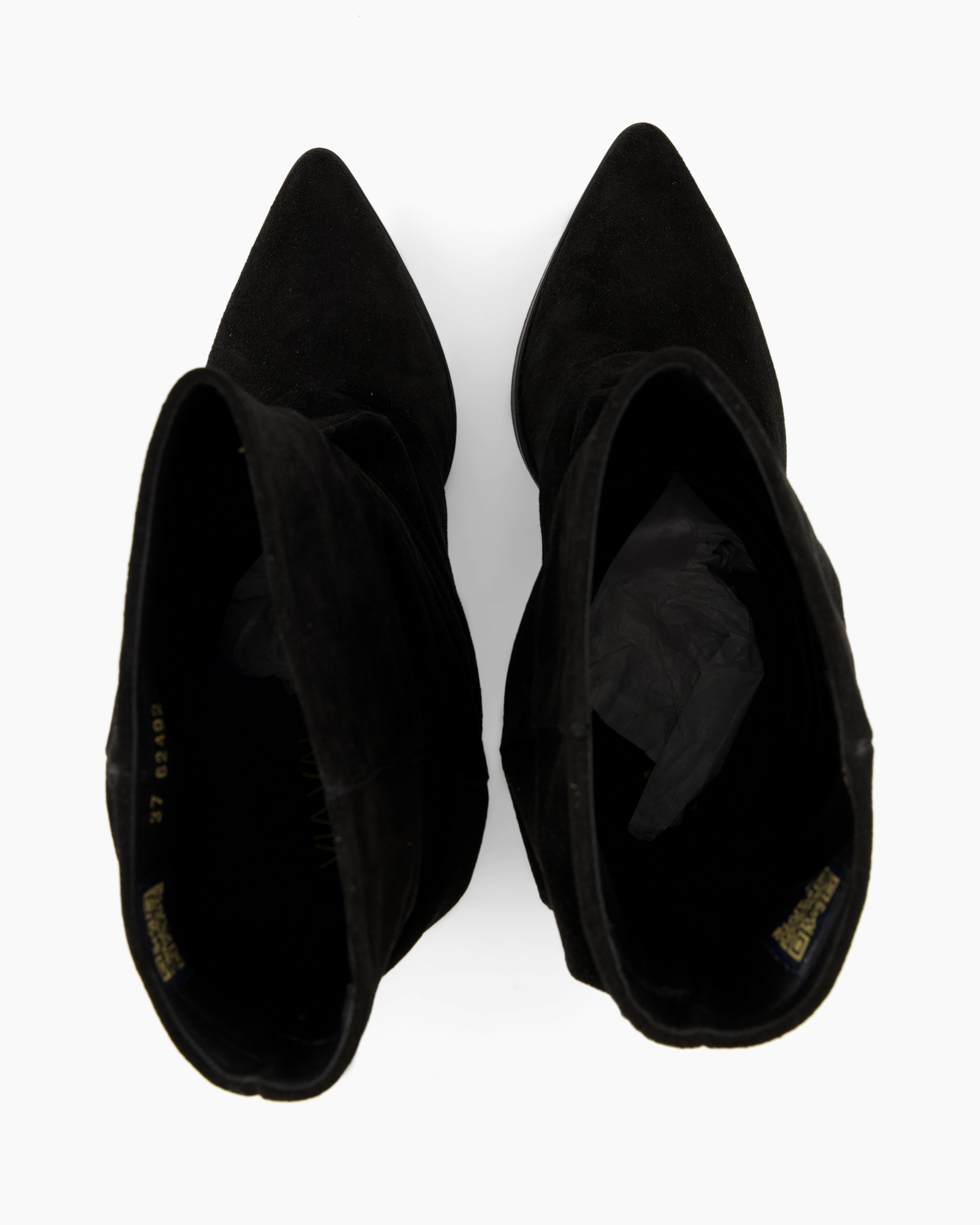 boots, ankle boots, black, suede, pointed toe