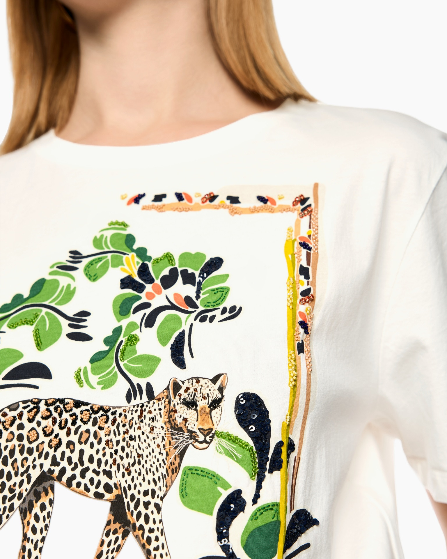 t-shirt, graphic, leopard, jungle, print