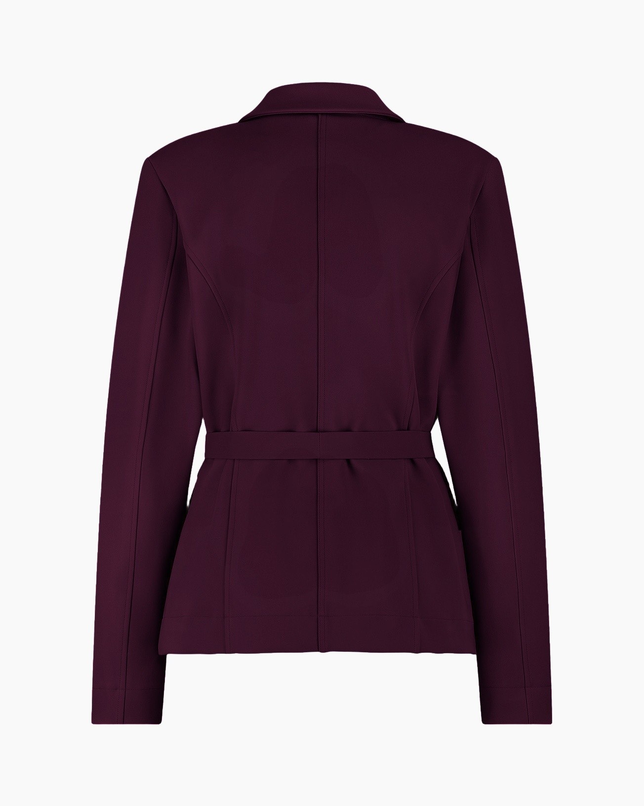 blazer, jacket, belt, long sleeve, dark purple