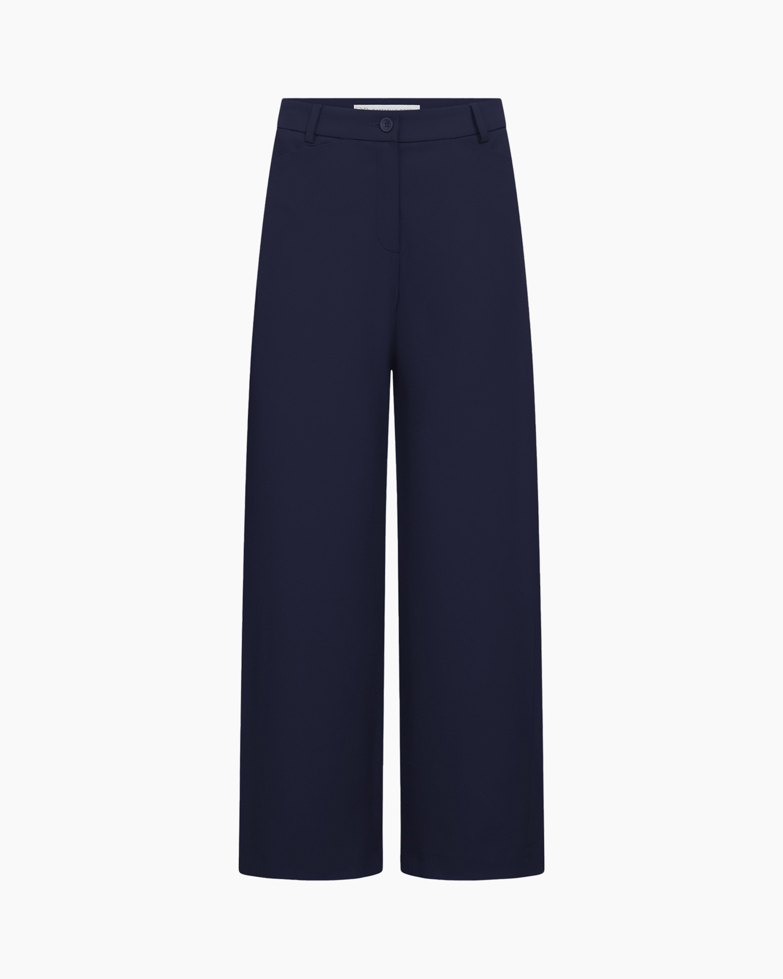 pants, trousers, wide-leg, navy, plain