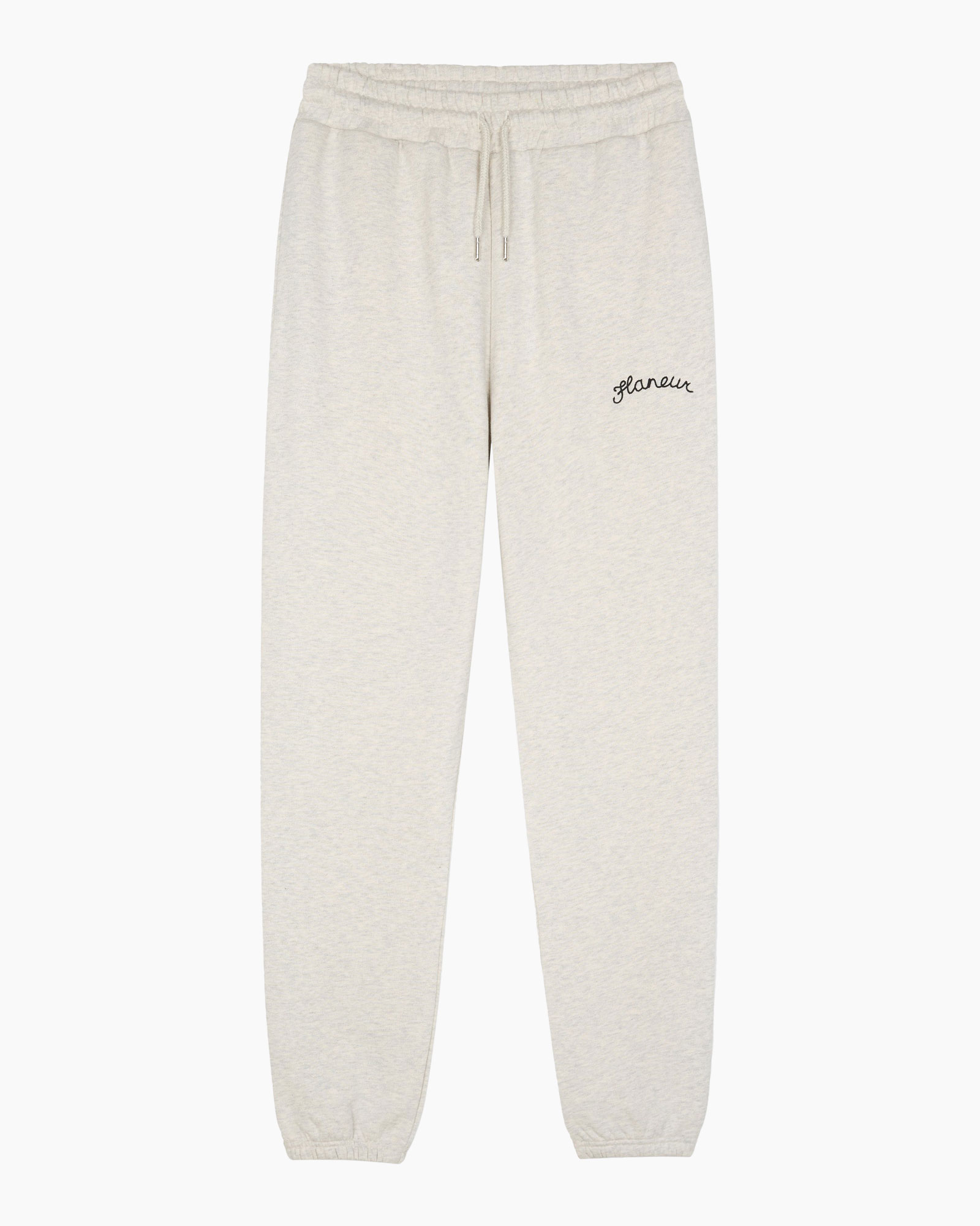 sweatpants, pull-on, logo, gray, casual pants