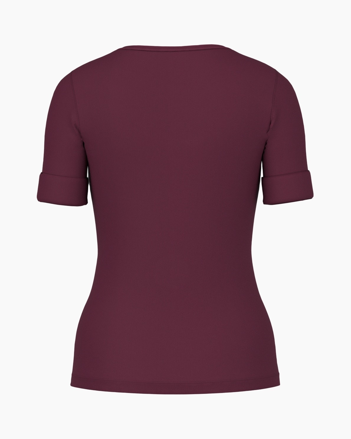 t-shirt, short sleeves, crew neck, maroon, solid