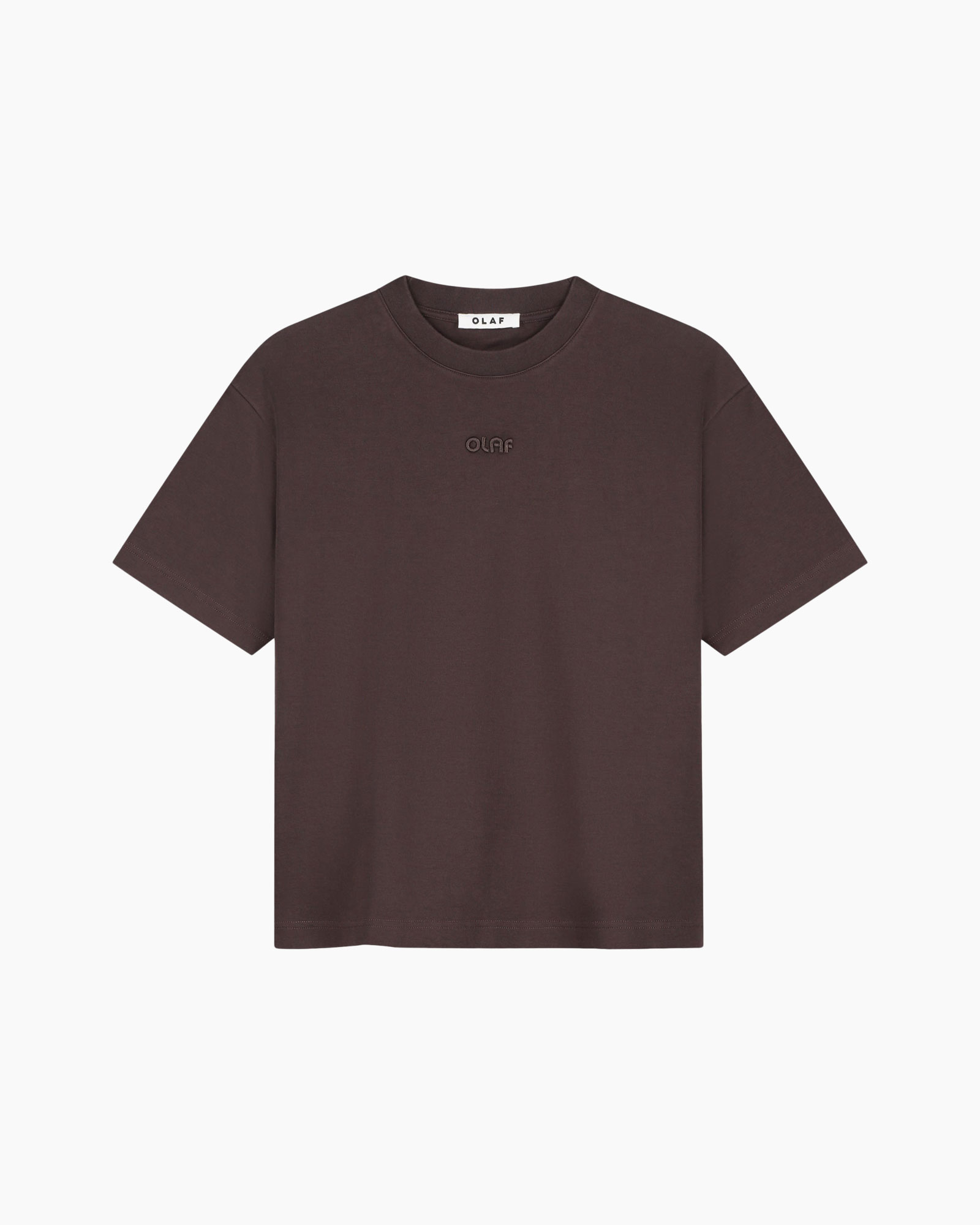 t-shirt, short sleeve, brown, solid, cotton