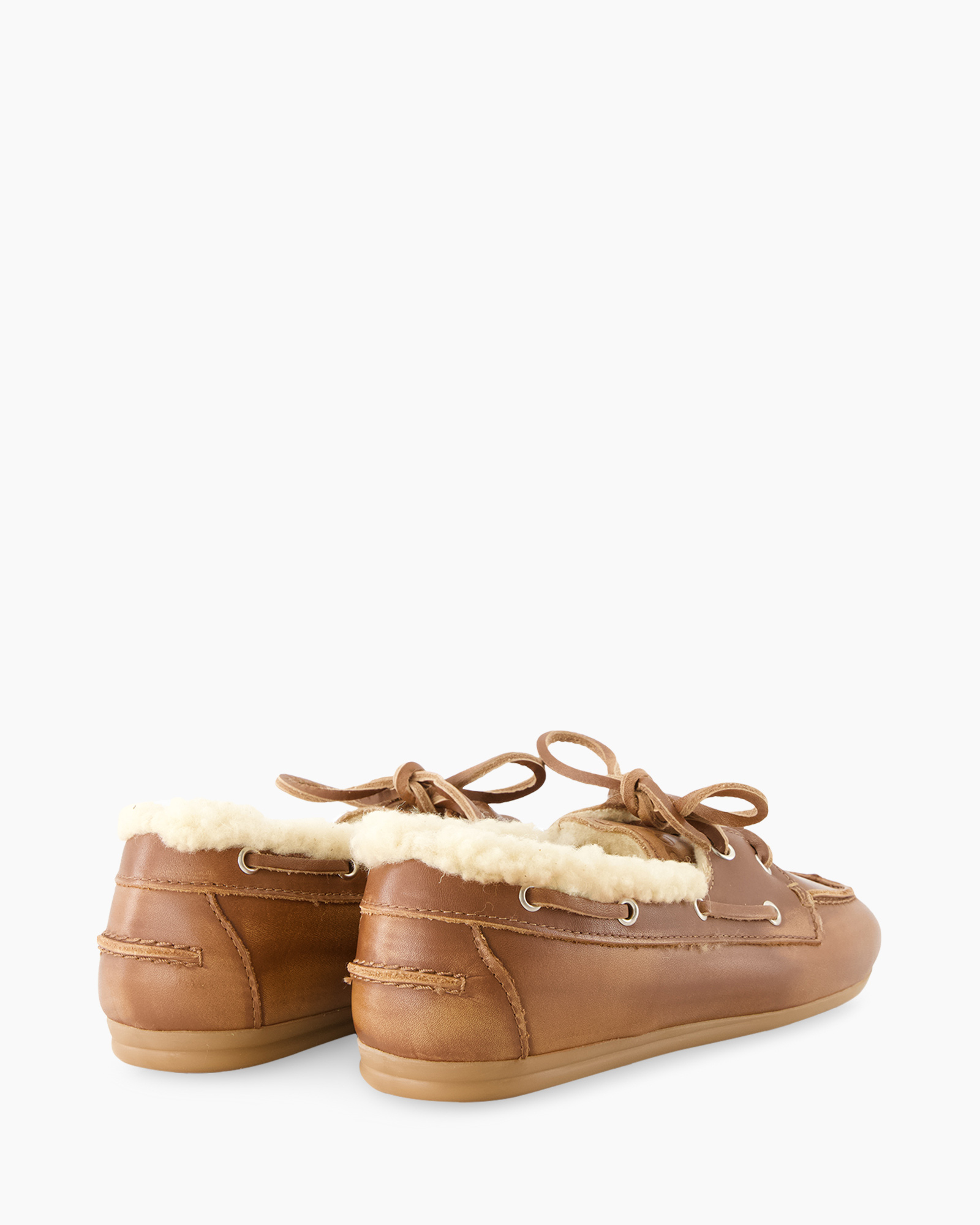 moccasins, leather, shearling, slip-on, brown