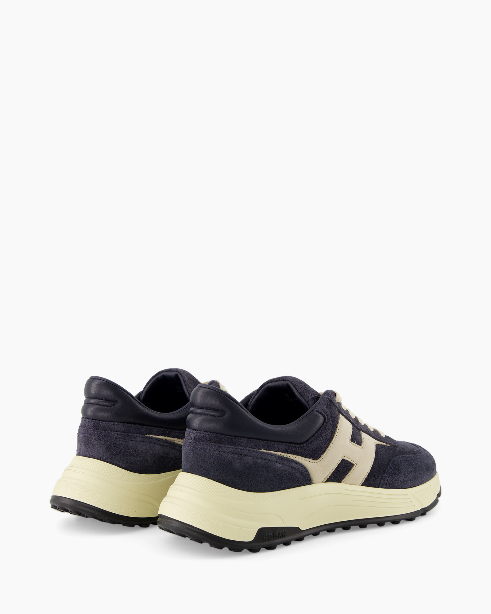 sneakers, runner, platform, navy, suede