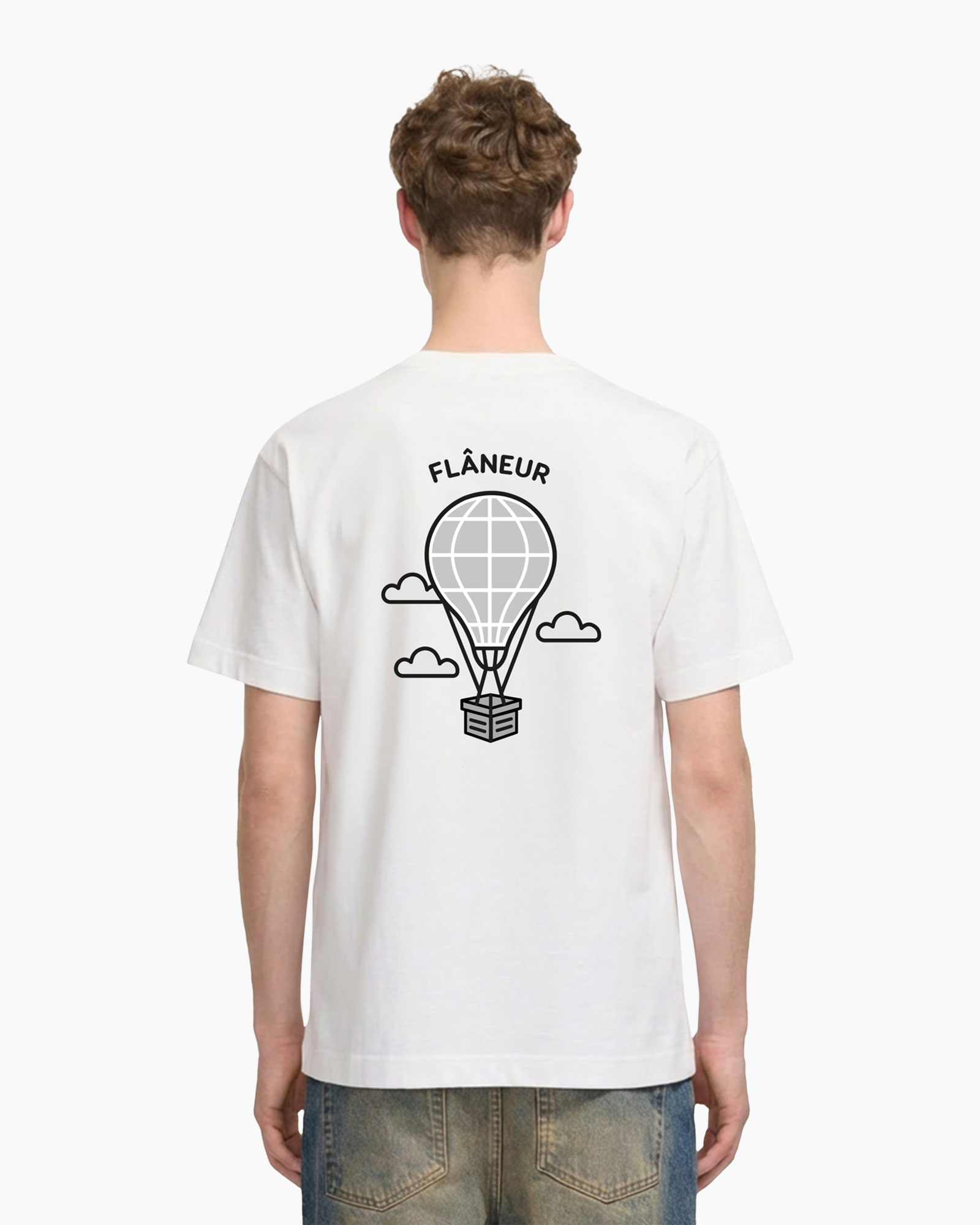 t-shirt, short sleeve, white, graphic, small logo