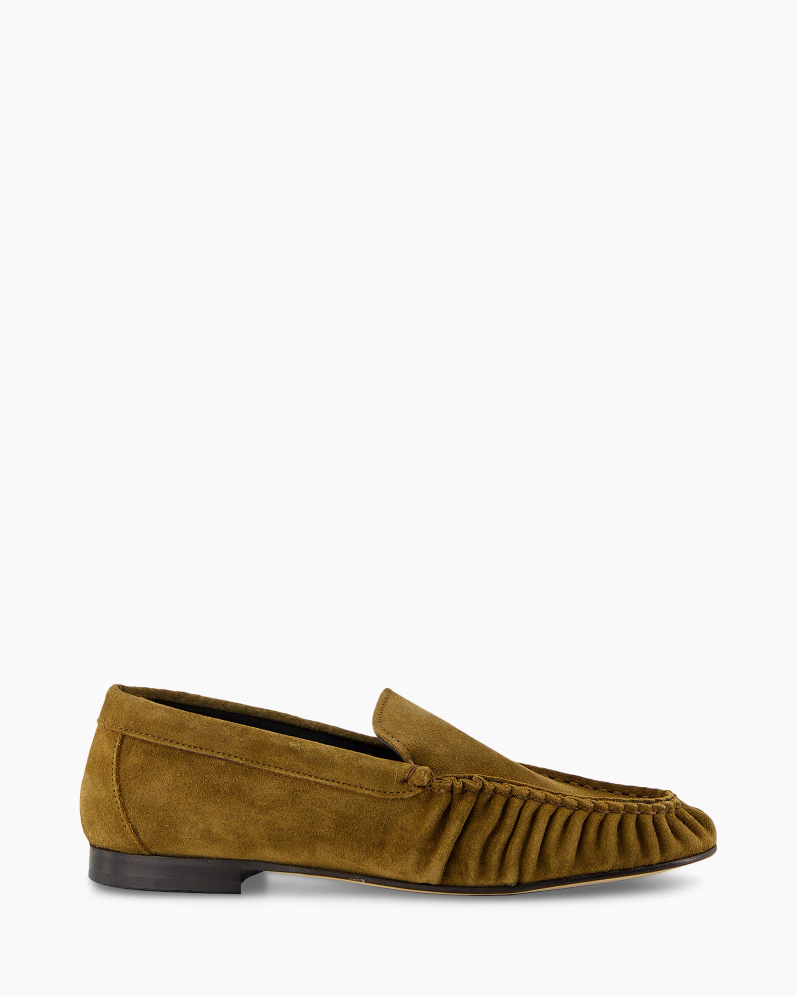 loafers, slip-on, suede, moccasin, brown