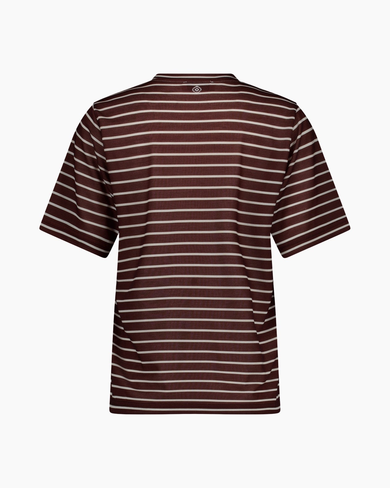 striped shirt, short sleeve, maroon, horizontal stripes, t-shirt